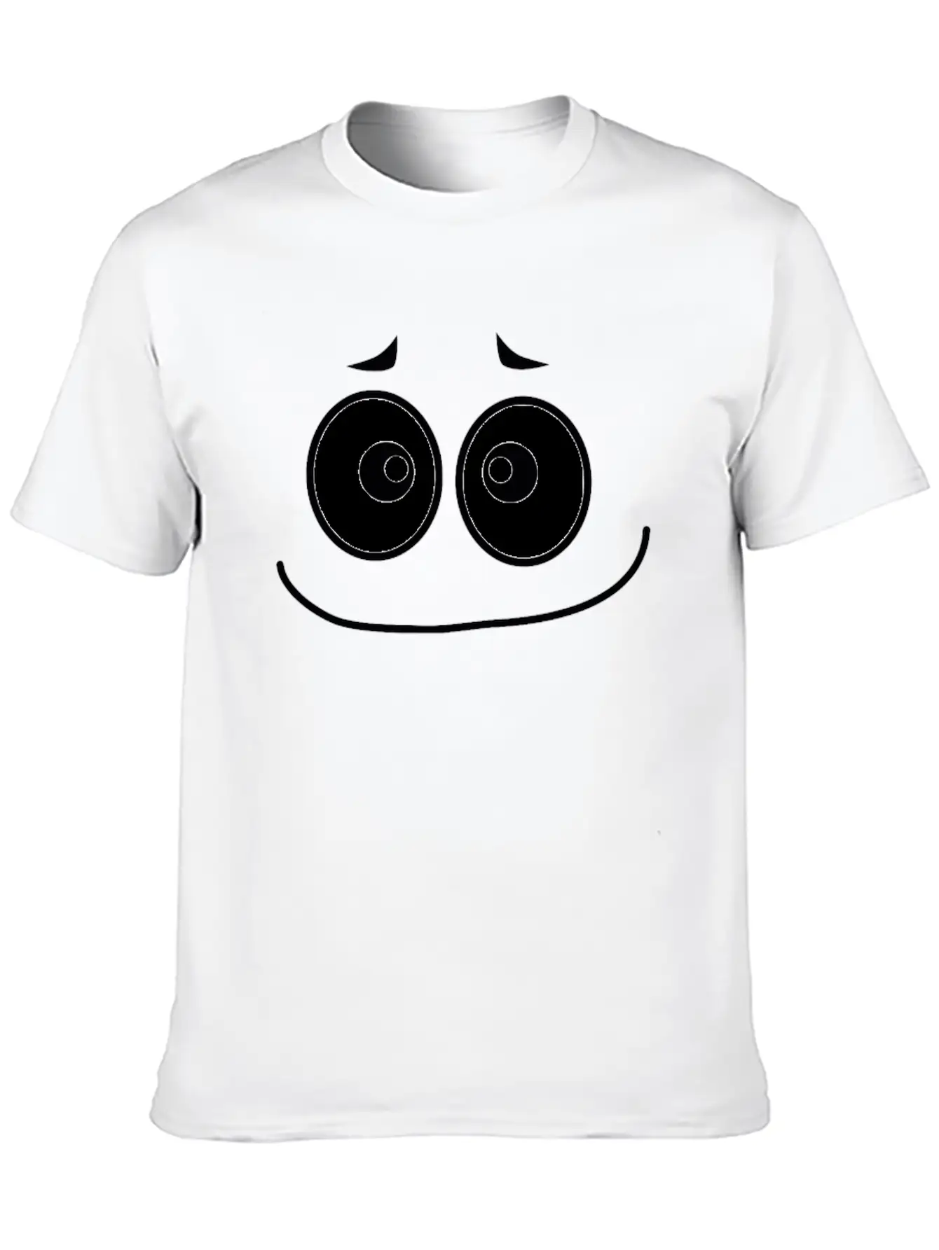 Sorrowful Smiley Face Lightweight Cotton T-Shirt – Daily Comfort Graphic Shirt