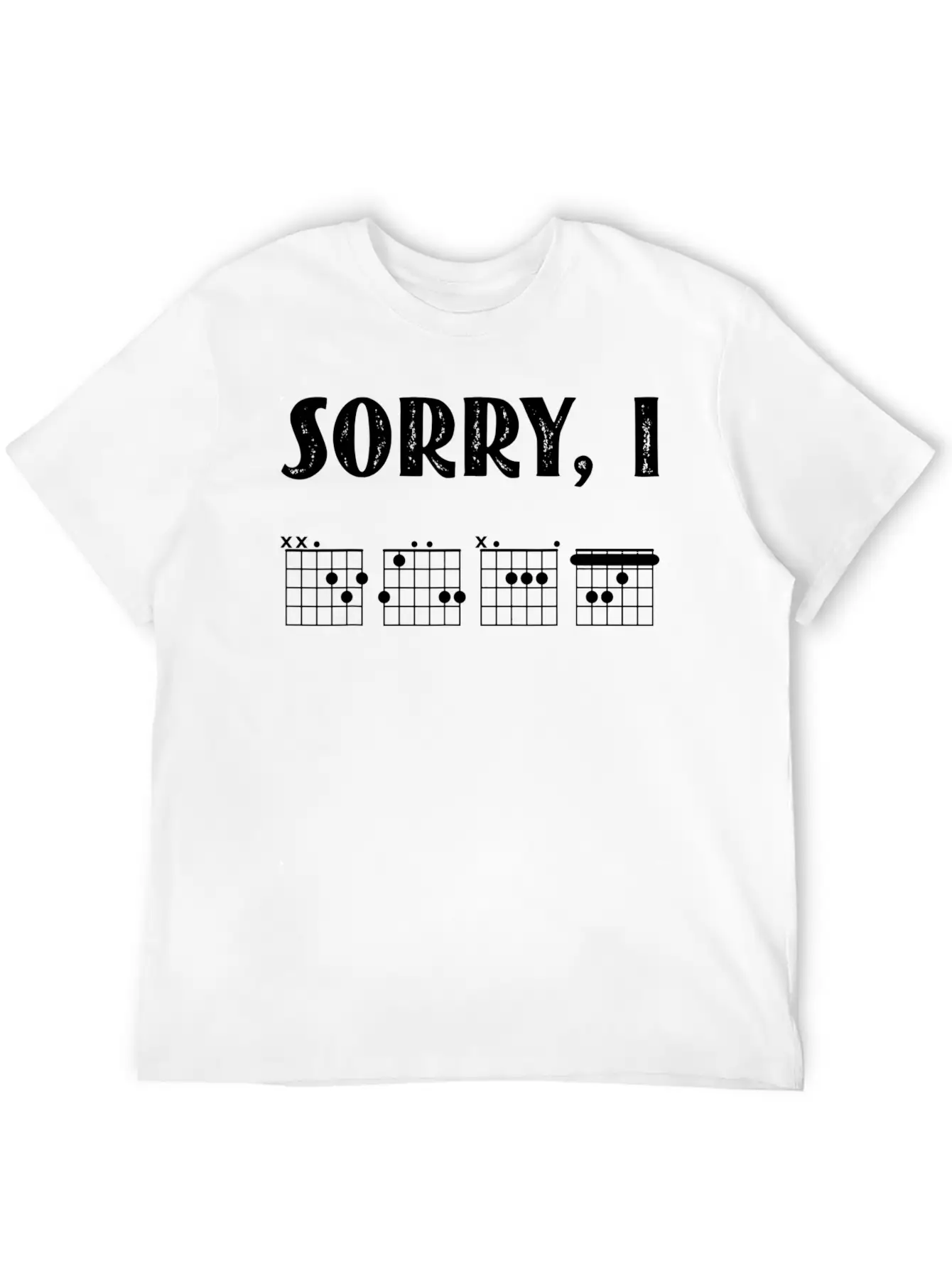 Sorry I DGAF Funny Hidden Message Guitar Chords Lightweight Cotton T-Shirt – Daily Comfort Graphic Shirt