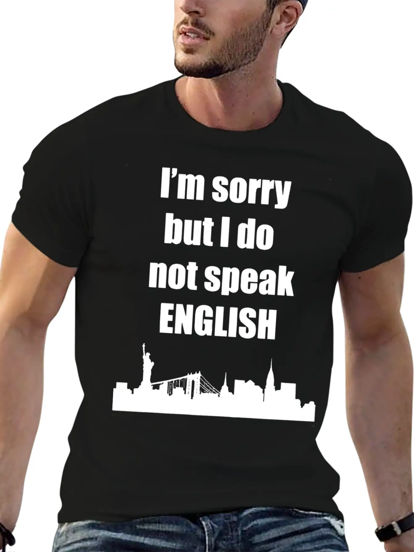 Sorry I Dont Speak English 1 Lightweight Cotton T-Shirt – Daily Comfort Graphic Shirt