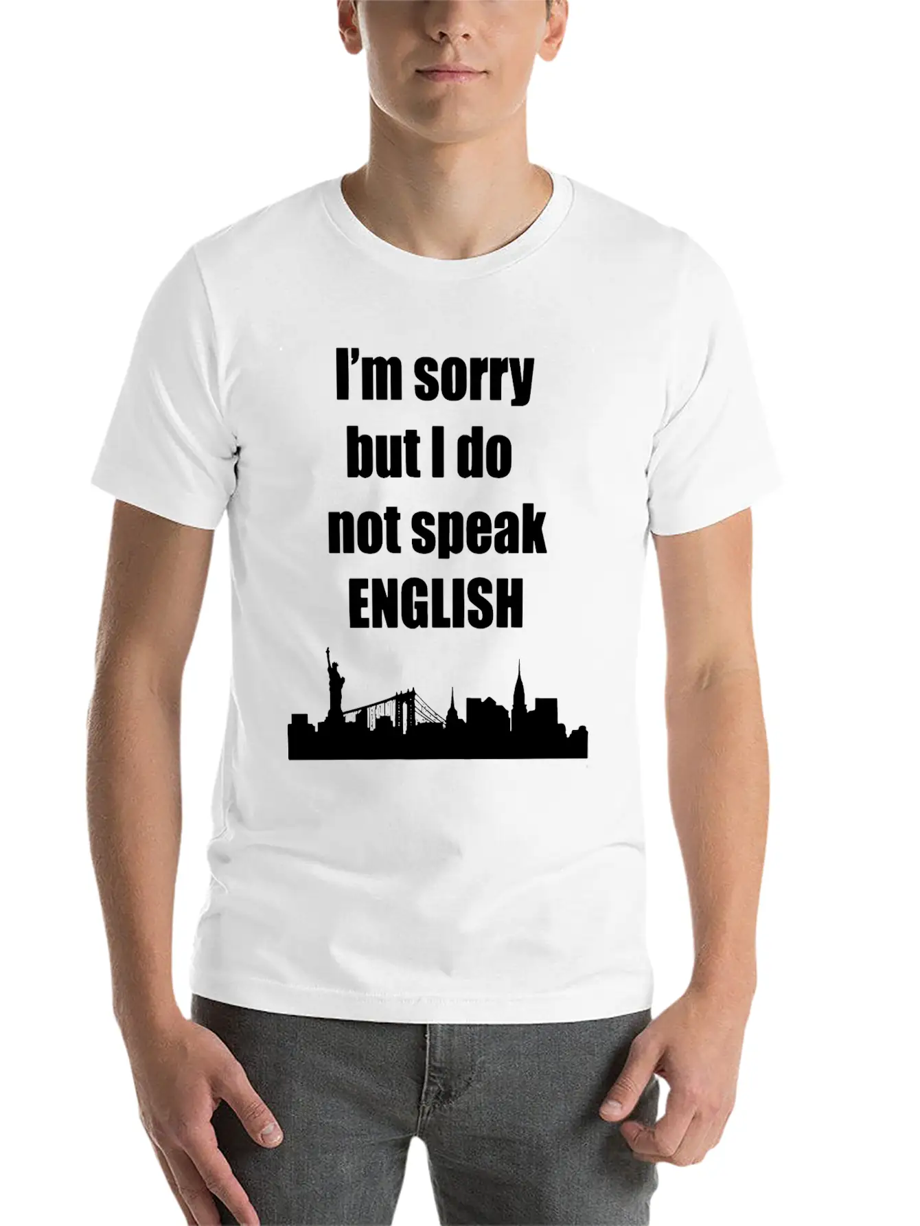 Sorry I Dont Speak English 1 Lightweight Cotton T-Shirt – Daily Comfort Graphic Shirt