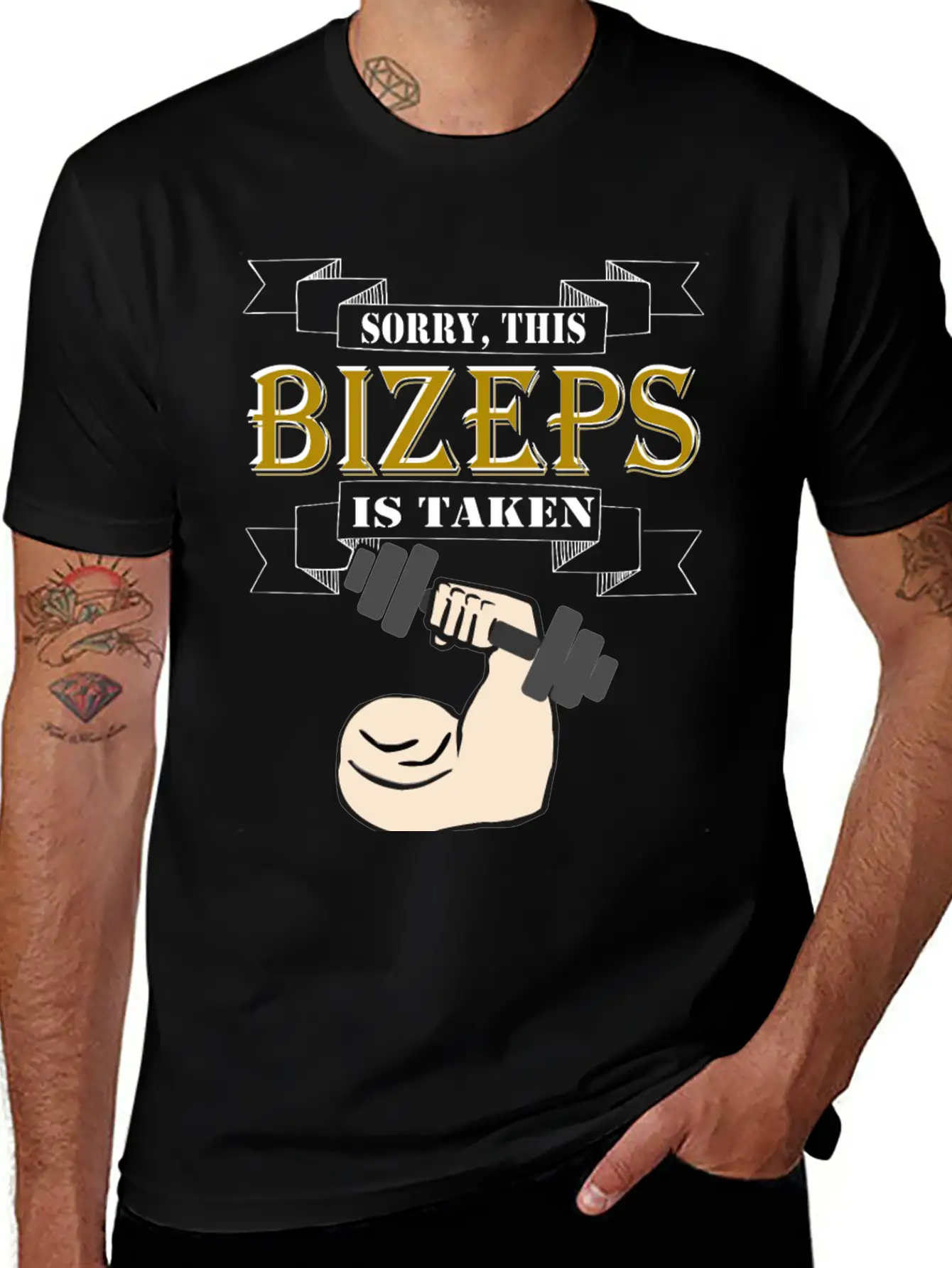 Sorry This Bizeps Is Taken Basic Graphic T-Shirt – Daily Comfort In Soft Cotton