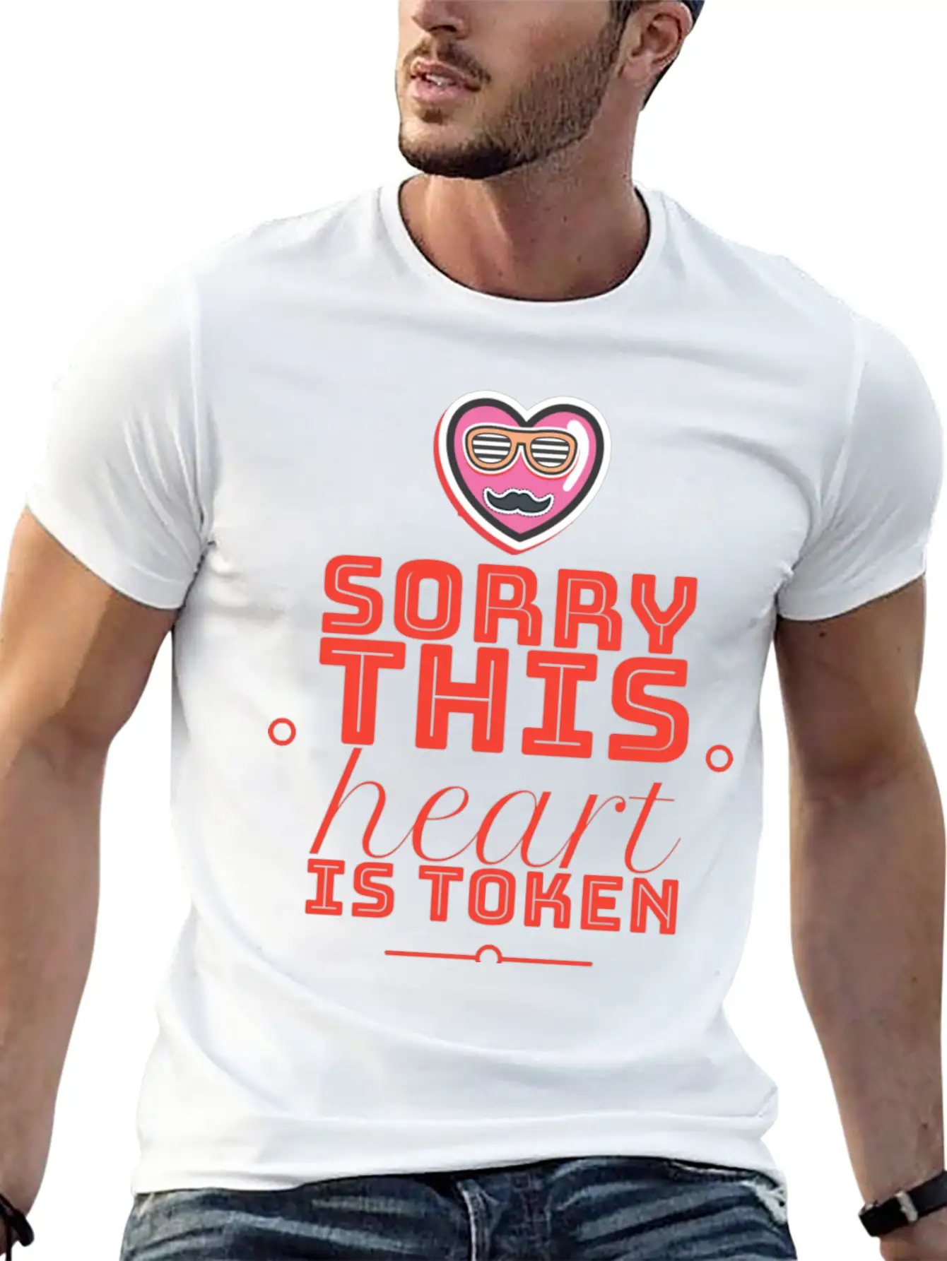 Sorry This Heart Is Token Essential Cotton Tee For Daily Outfits – Unisex Style