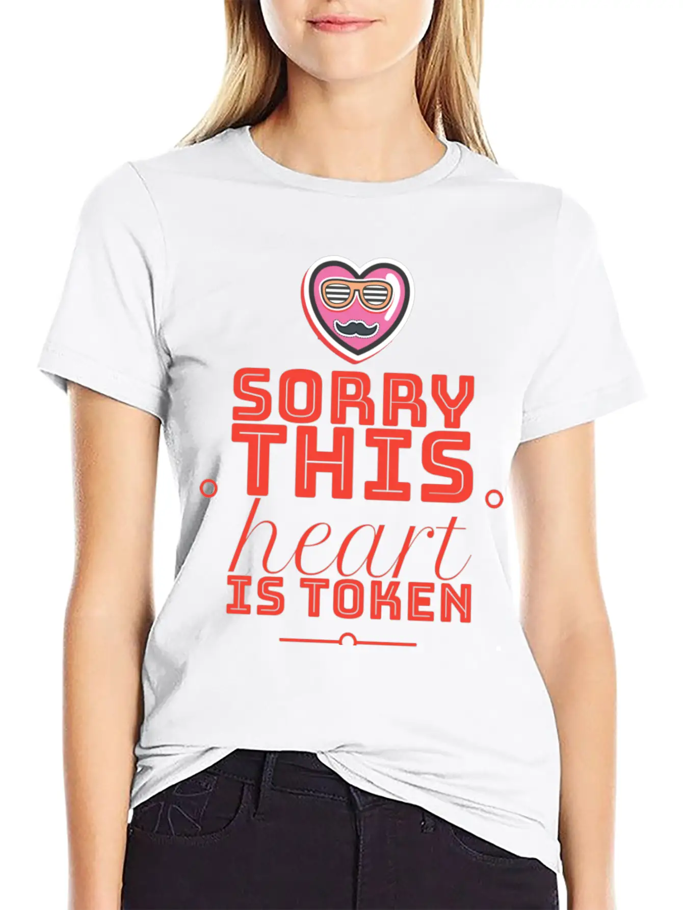 Sorry This Heart Is Token Essential Cotton Tee For Daily Outfits – Unisex Style