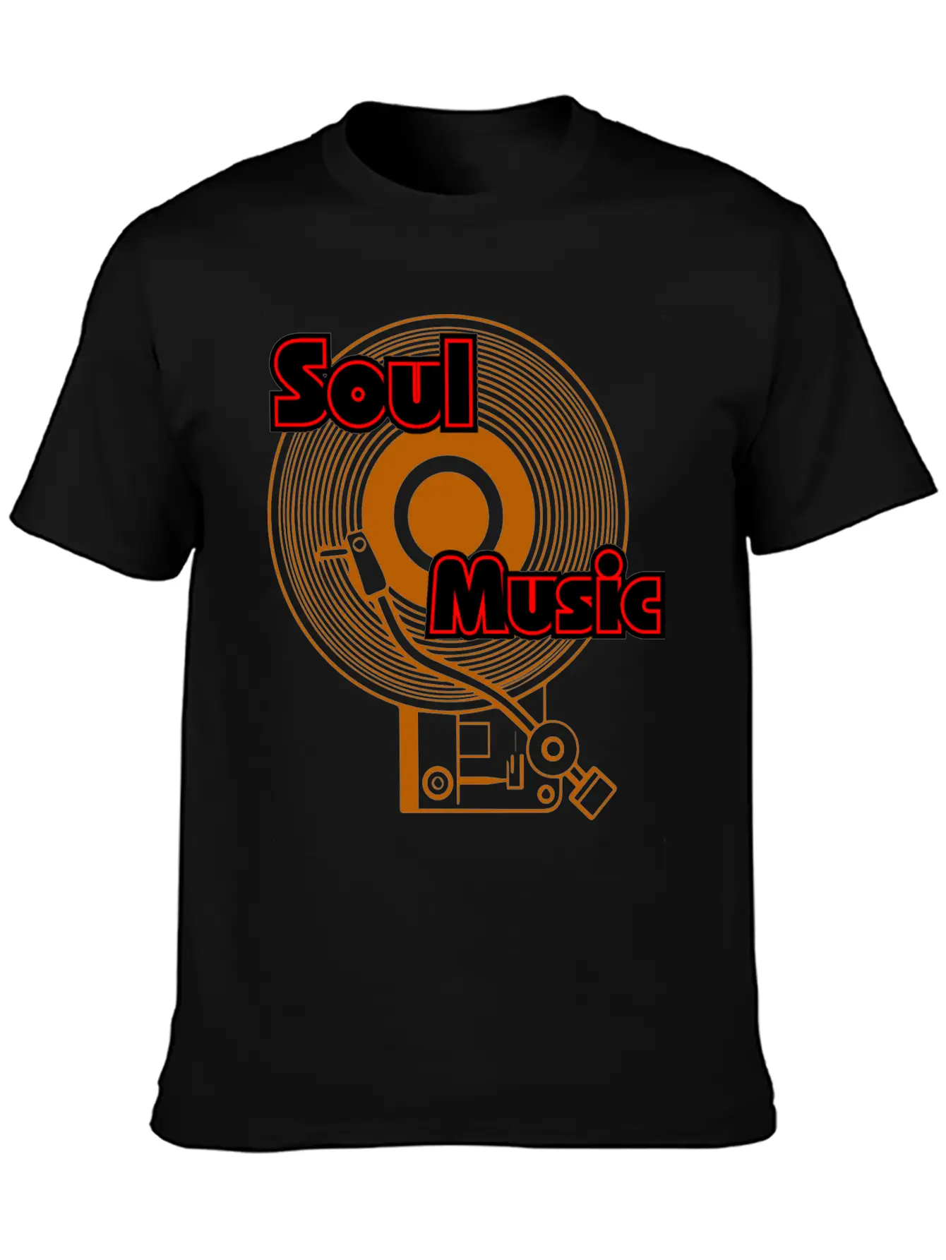 Soul Music Vinyl Turntable Junkie Lightweight Cotton T-Shirt – Daily Comfort Graphic Shirt