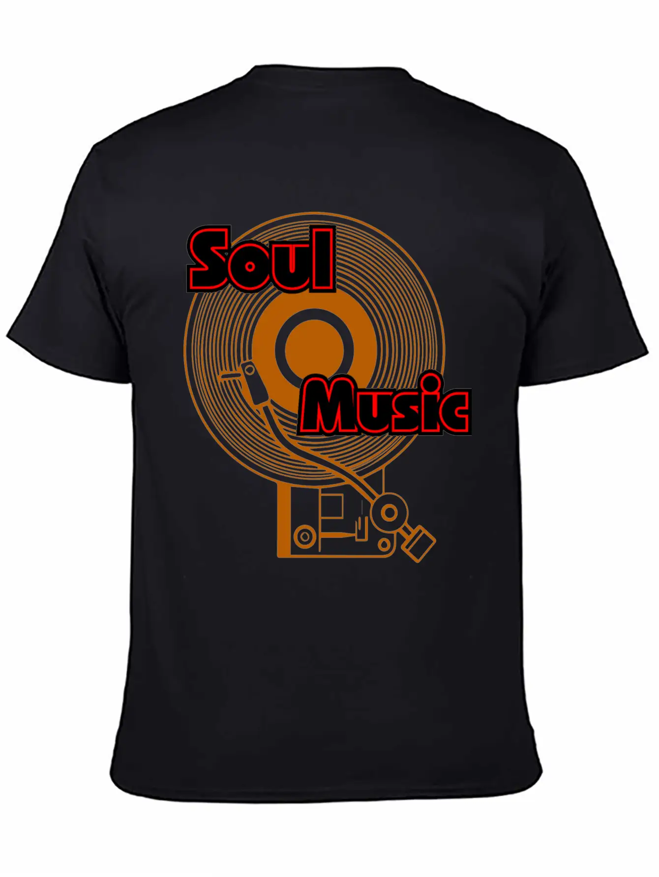 Soul Music Vinyl Turntable Junkie Lightweight Cotton T-Shirt – Daily Comfort Graphic Shirt