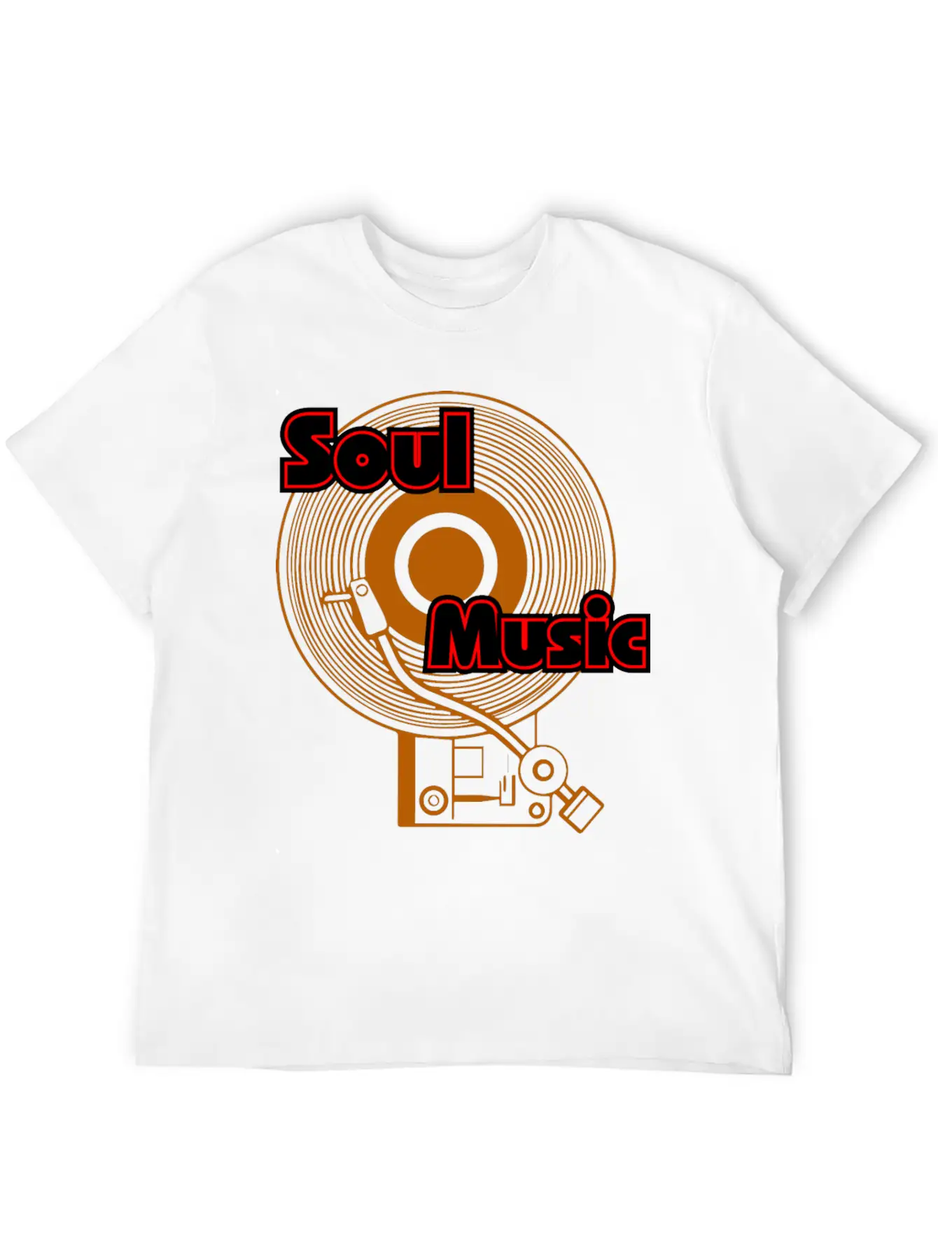 Soul Music Vinyl Turntable Junkie Lightweight Cotton T-Shirt – Daily Comfort Graphic Shirt