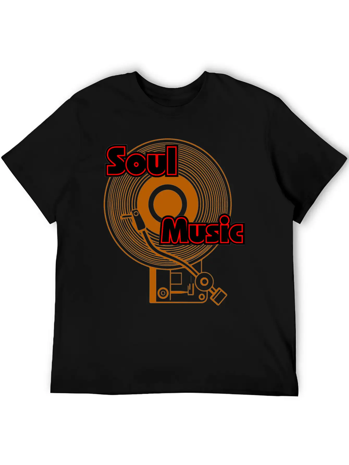 Soul Music Vinyl Turntable Junkie Lightweight Cotton T-Shirt – Daily Comfort Graphic Shirt