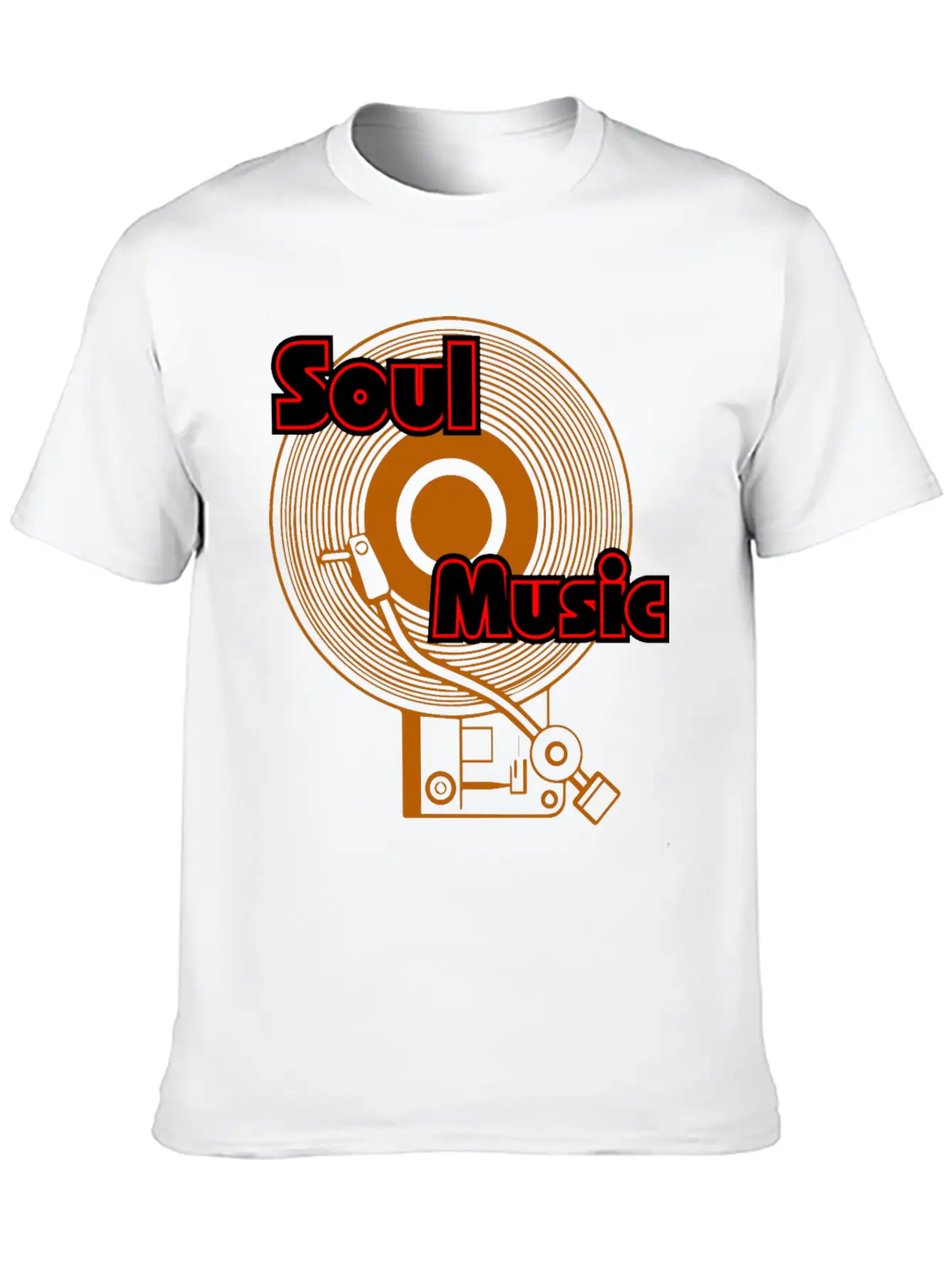 Soul Music Vinyl Turntable Junkie Lightweight Cotton T-Shirt – Daily Comfort Graphic Shirt