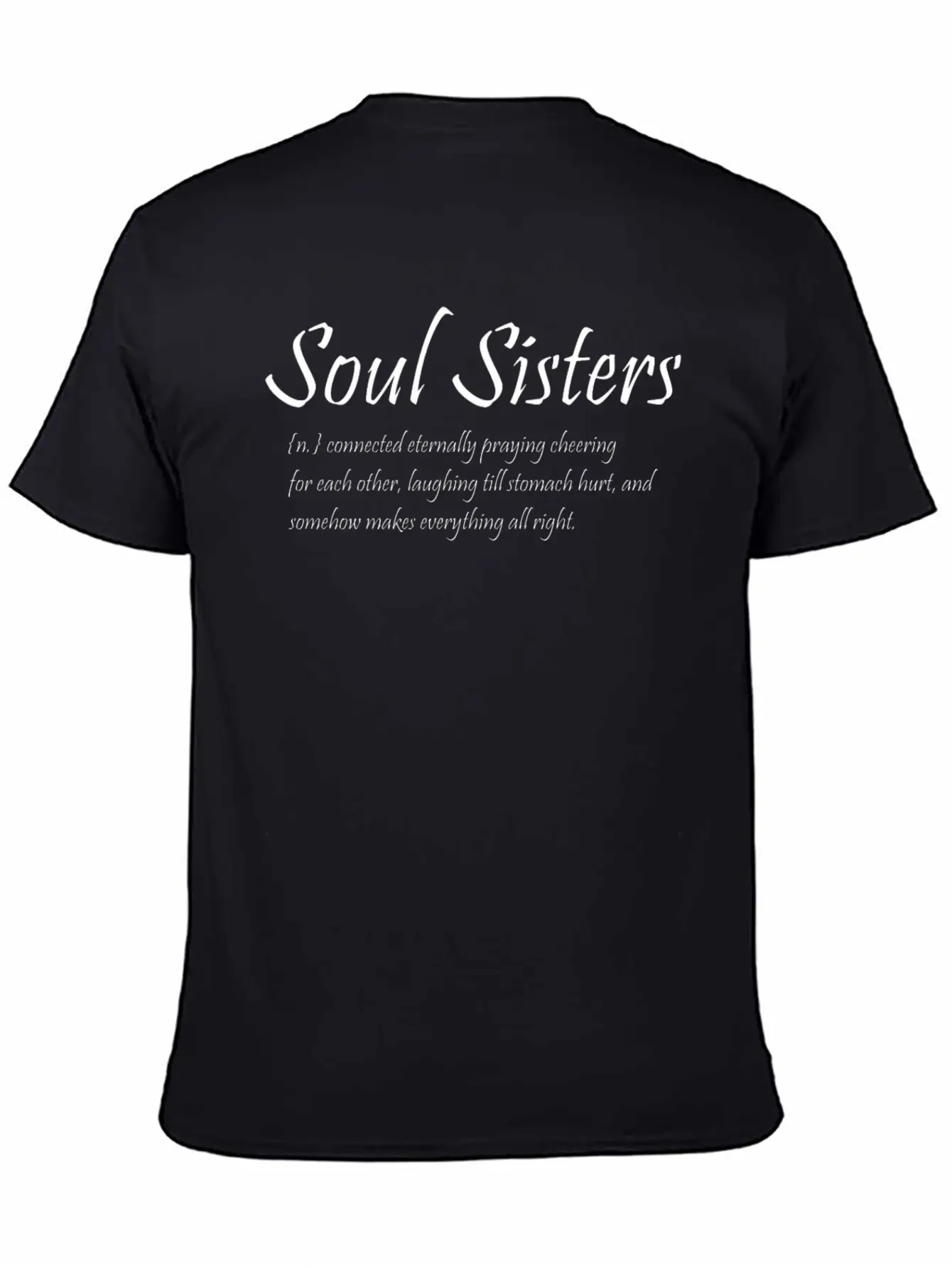 Soul Sisters Connected Eternally Praying Cheering Essential Cotton Tee For Daily Outfits – Unisex Style