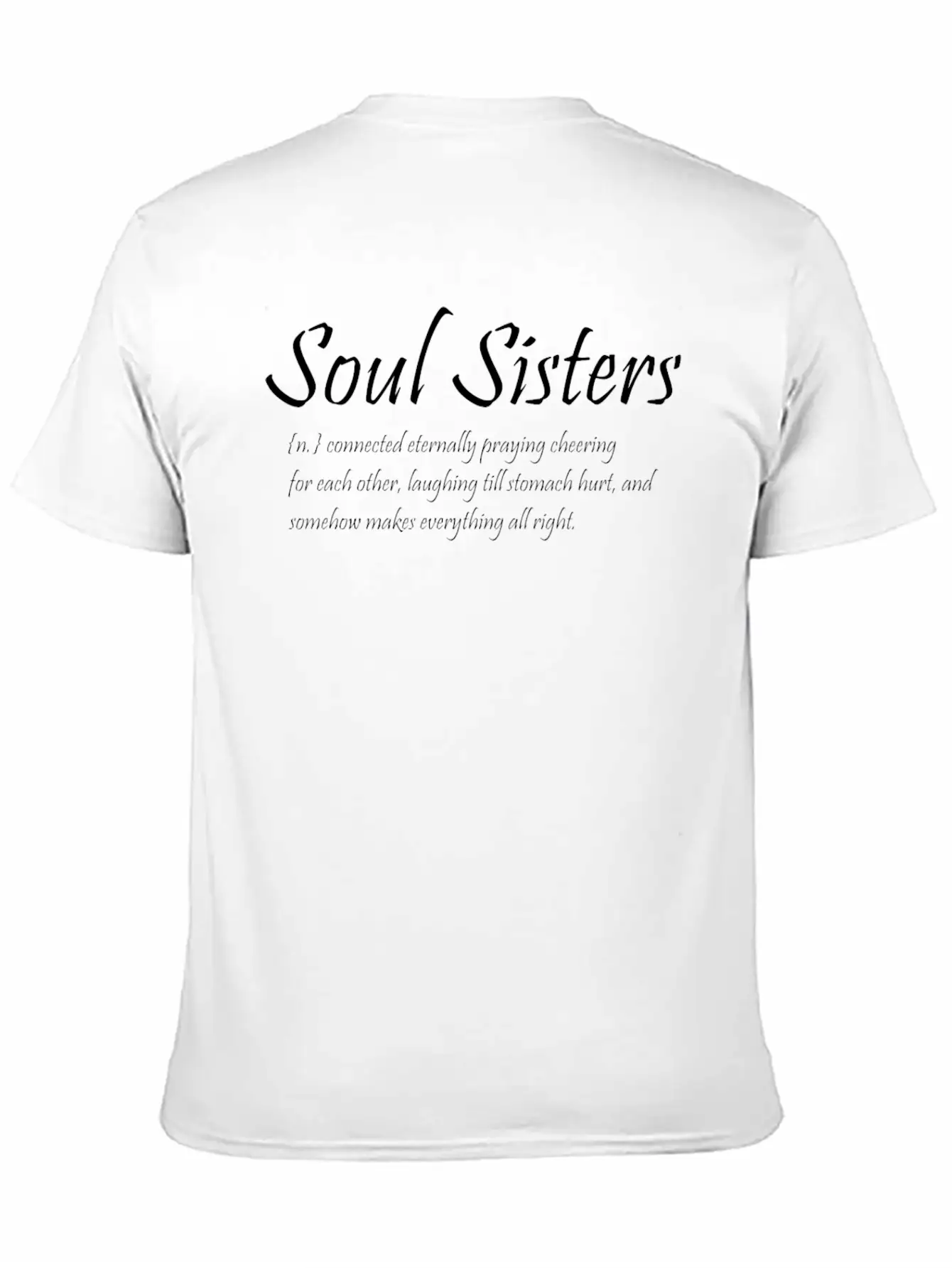 Soul Sisters Connected Eternally Praying Cheering Essential Cotton Tee For Daily Outfits – Unisex Style
