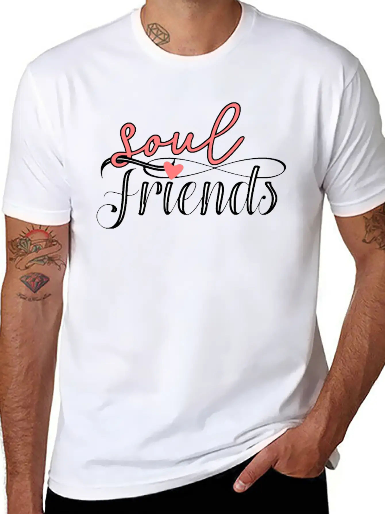 Soulmates Soul Friends Friendship Infinity Stylish Everyday T-Shirt – Unisex Basic Cotton Tee