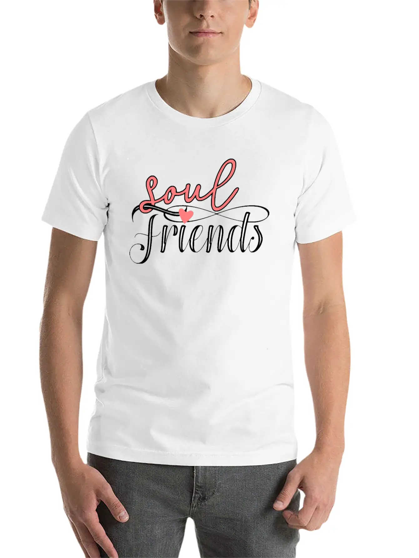 Soulmates Soul Friends Friendship Infinity Stylish Everyday T-Shirt – Unisex Basic Cotton Tee