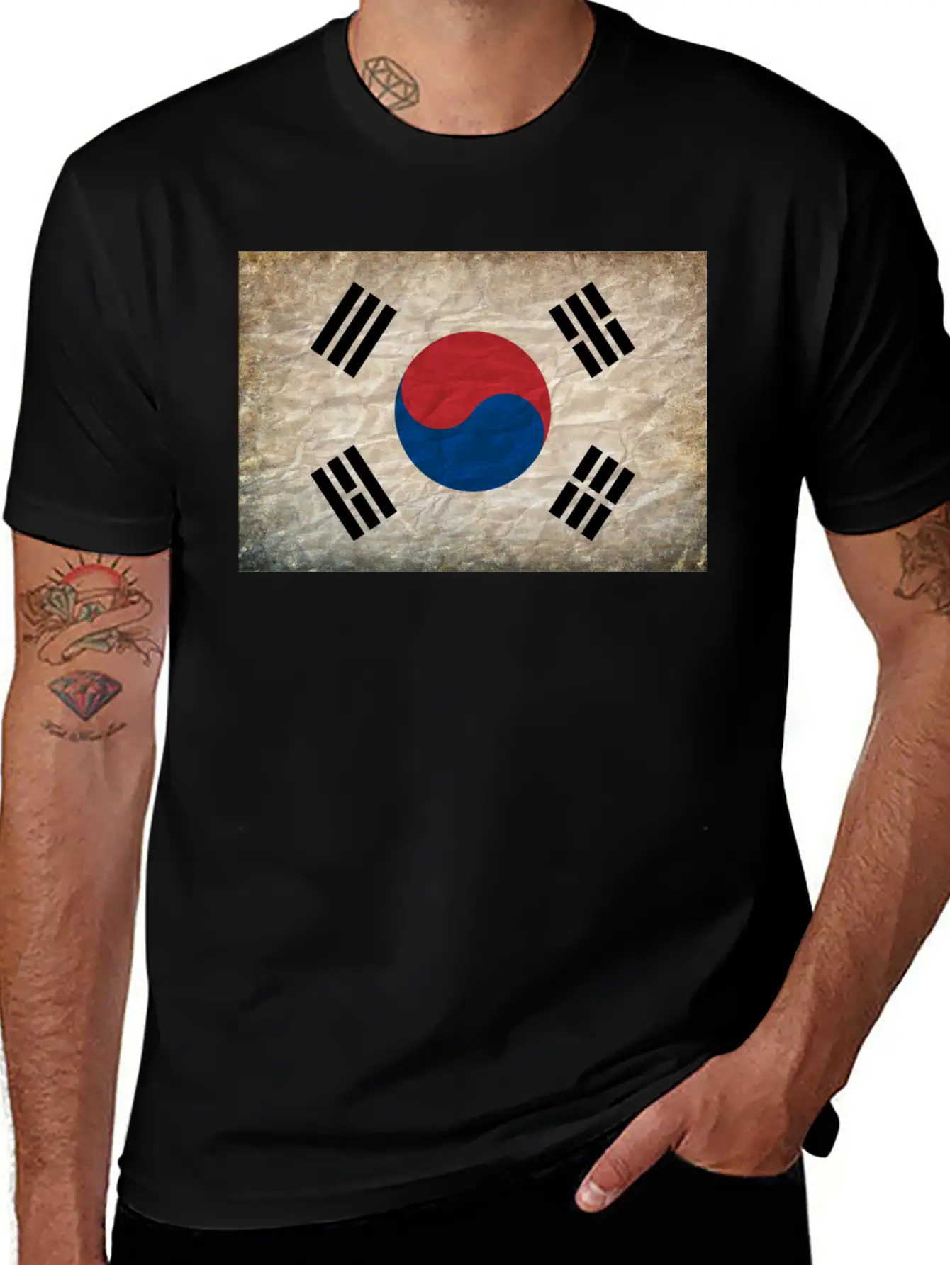 South Korea Flag Relaxed Everyday Tee – Lightweight And Durable Cotton