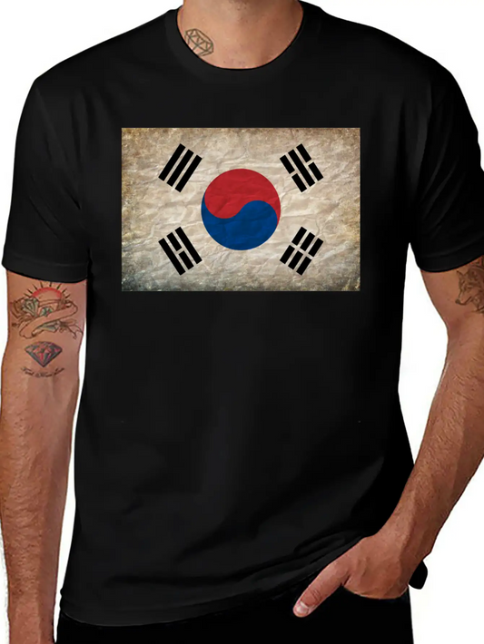 South Korea Flag Relaxed Everyday Tee – Lightweight And Durable Cotton