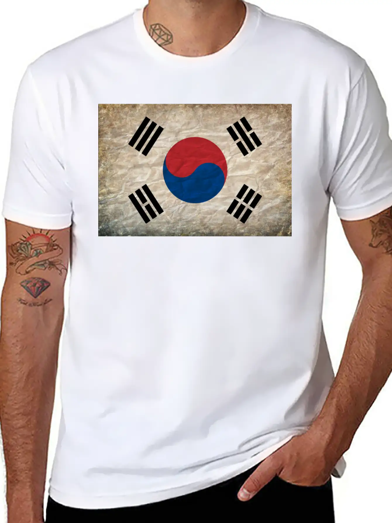South Korea Flag Relaxed Everyday Tee – Lightweight And Durable Cotton