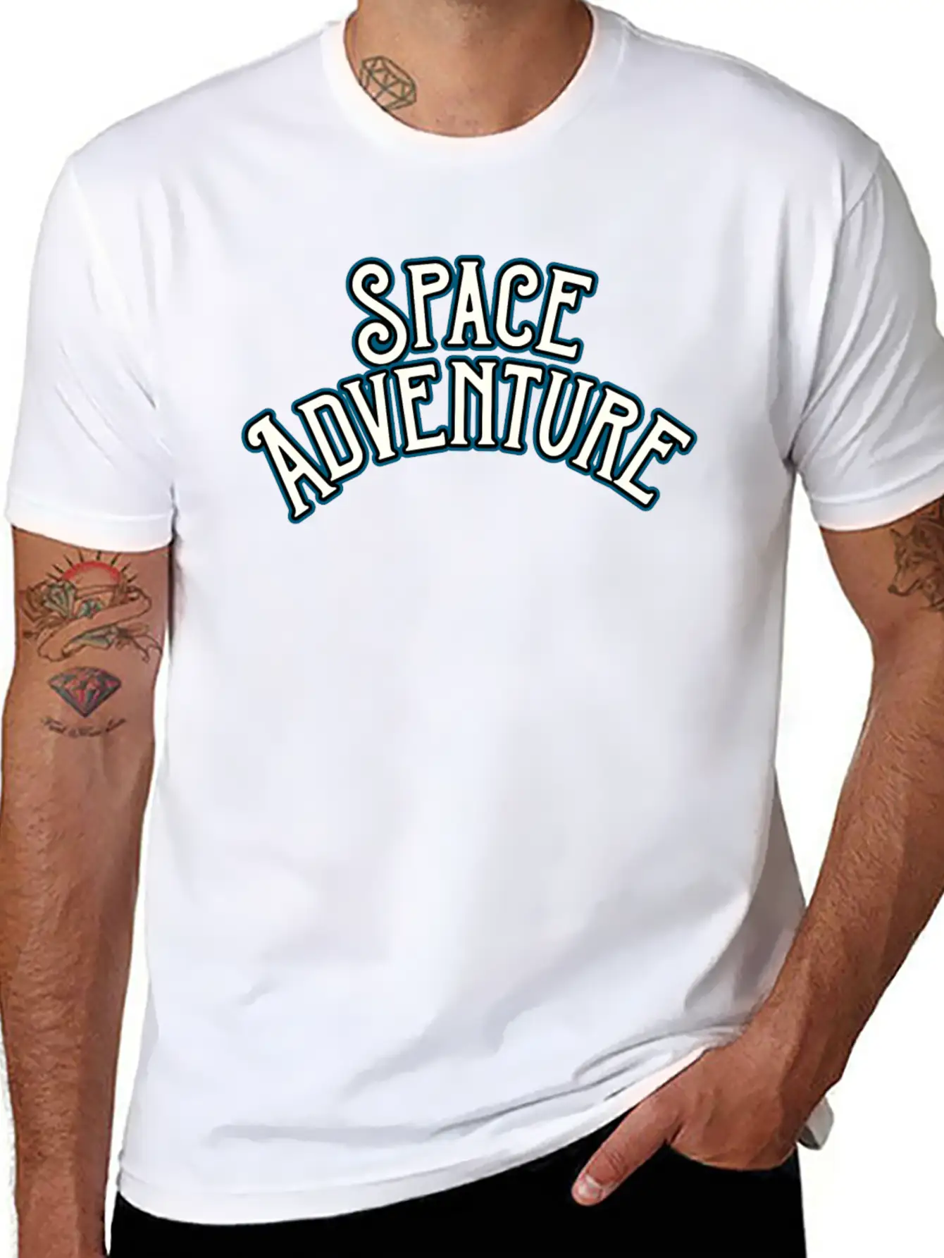Space Adventure Lightweight Cotton T-Shirt – Daily Comfort Graphic Shirt