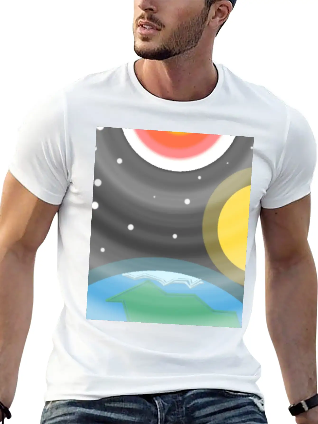 Space And Earth Soft Cotton Short Sleeve Tee – Unisex Wardrobe Staple