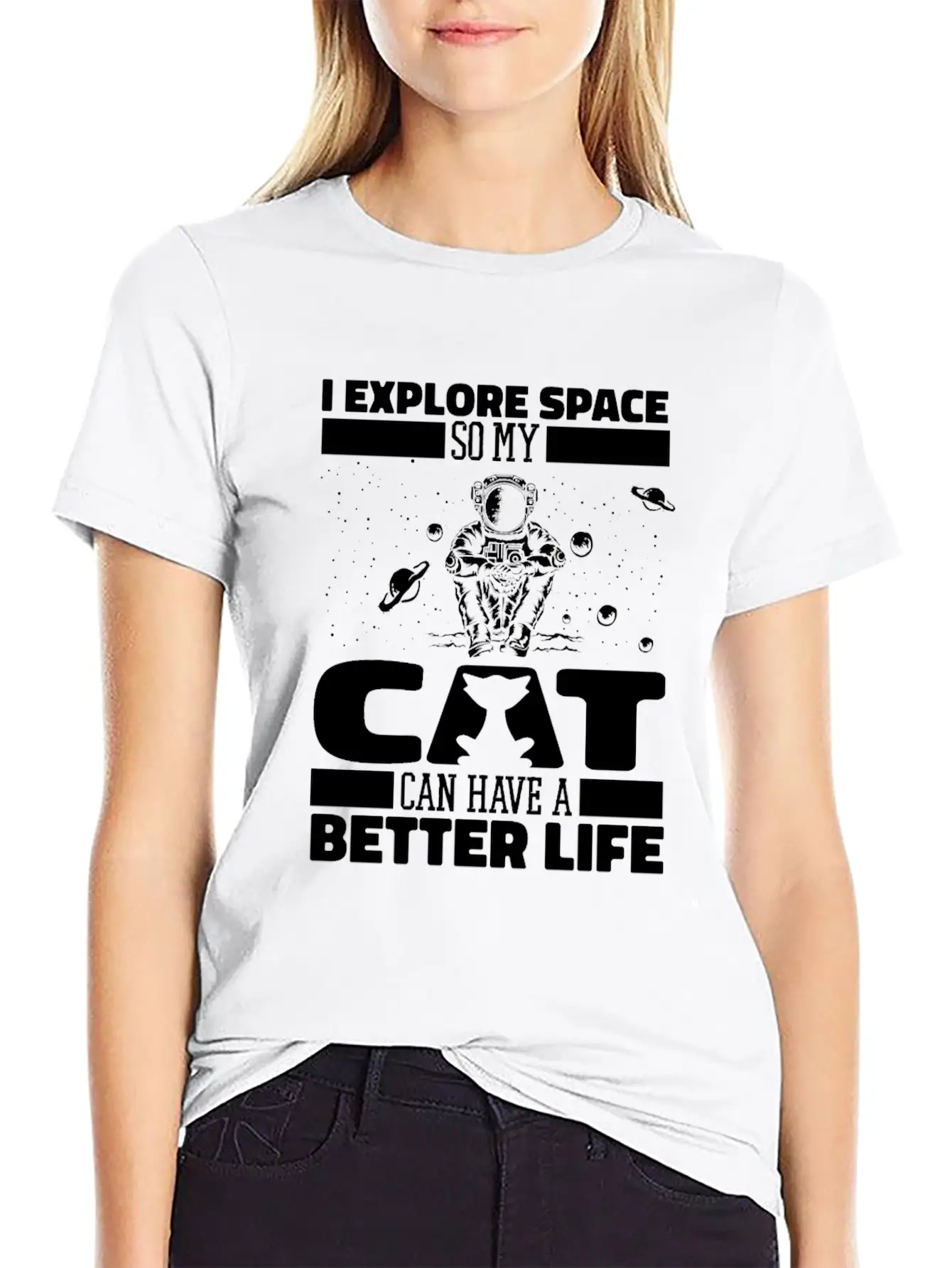 Space Cat Space Colonization Classic Fit Graphic Tee For Daily Comfort – Unisex Cotton Shirt