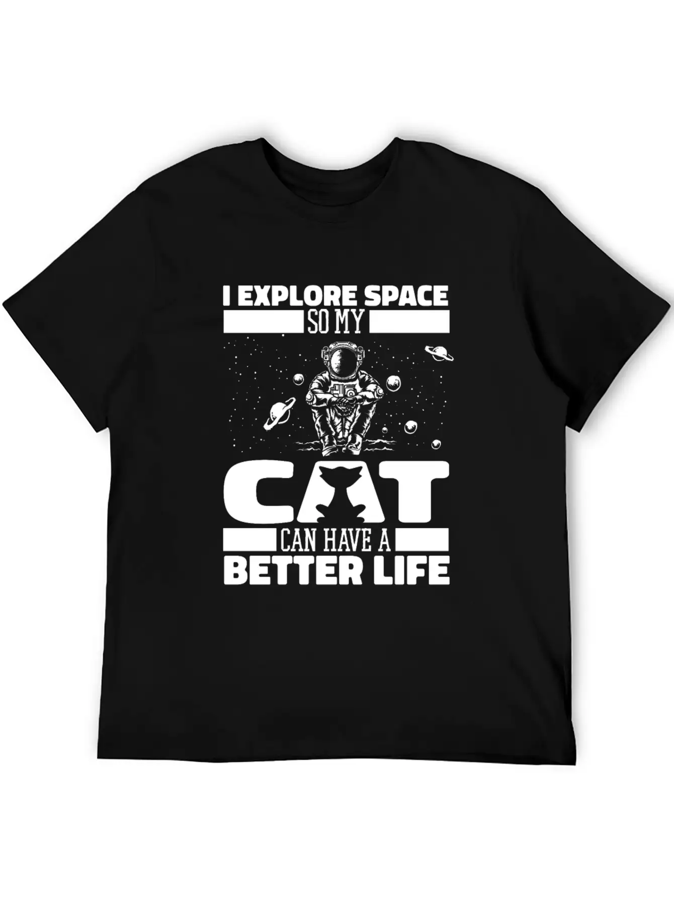 Space Cat Space Colonization Classic Fit Graphic Tee For Daily Comfort – Unisex Cotton Shirt