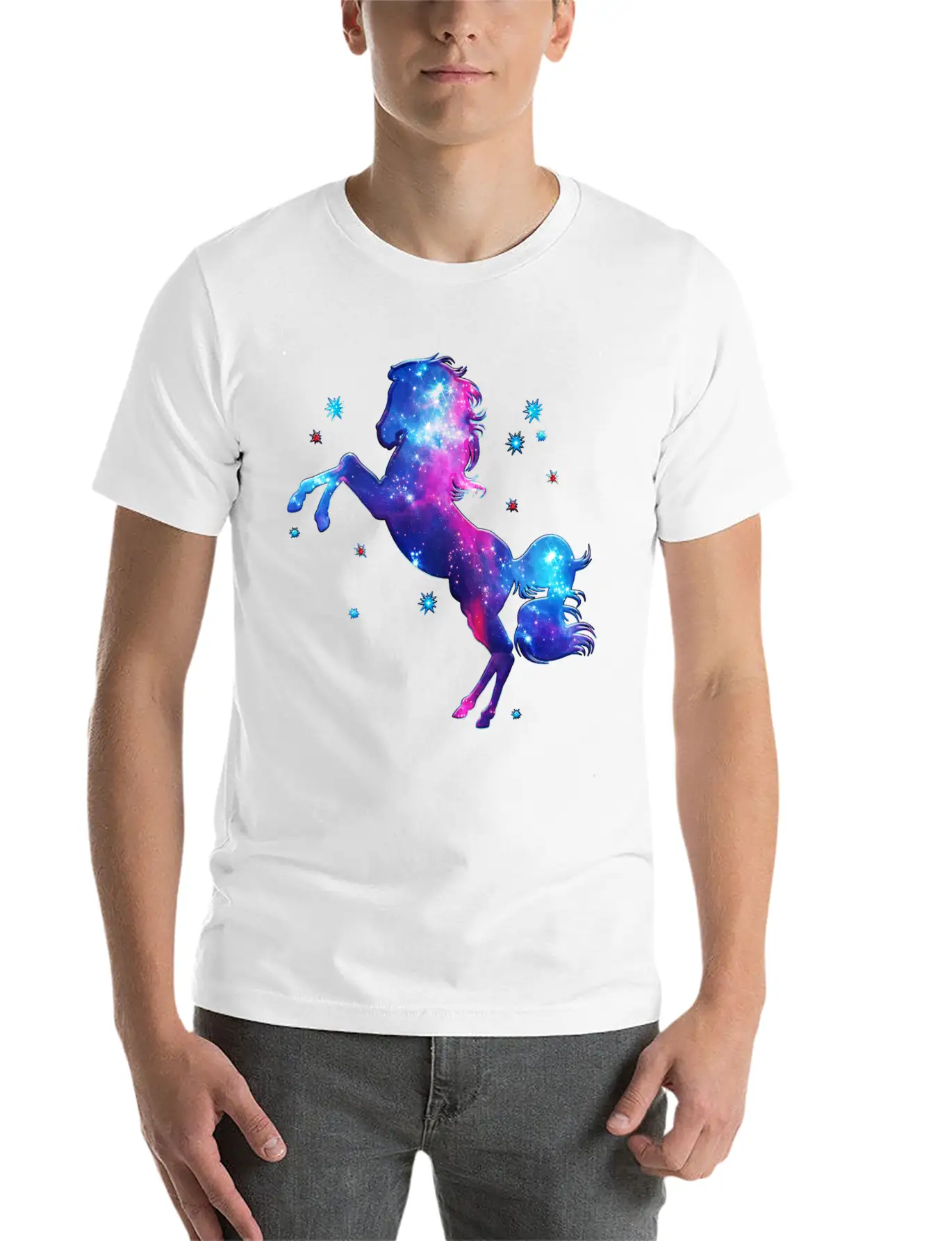 Space Horse, Cosmos, Universe, Space, Galactic Modern Fit Casual T-Shirt ��� Clean And Versatile Design