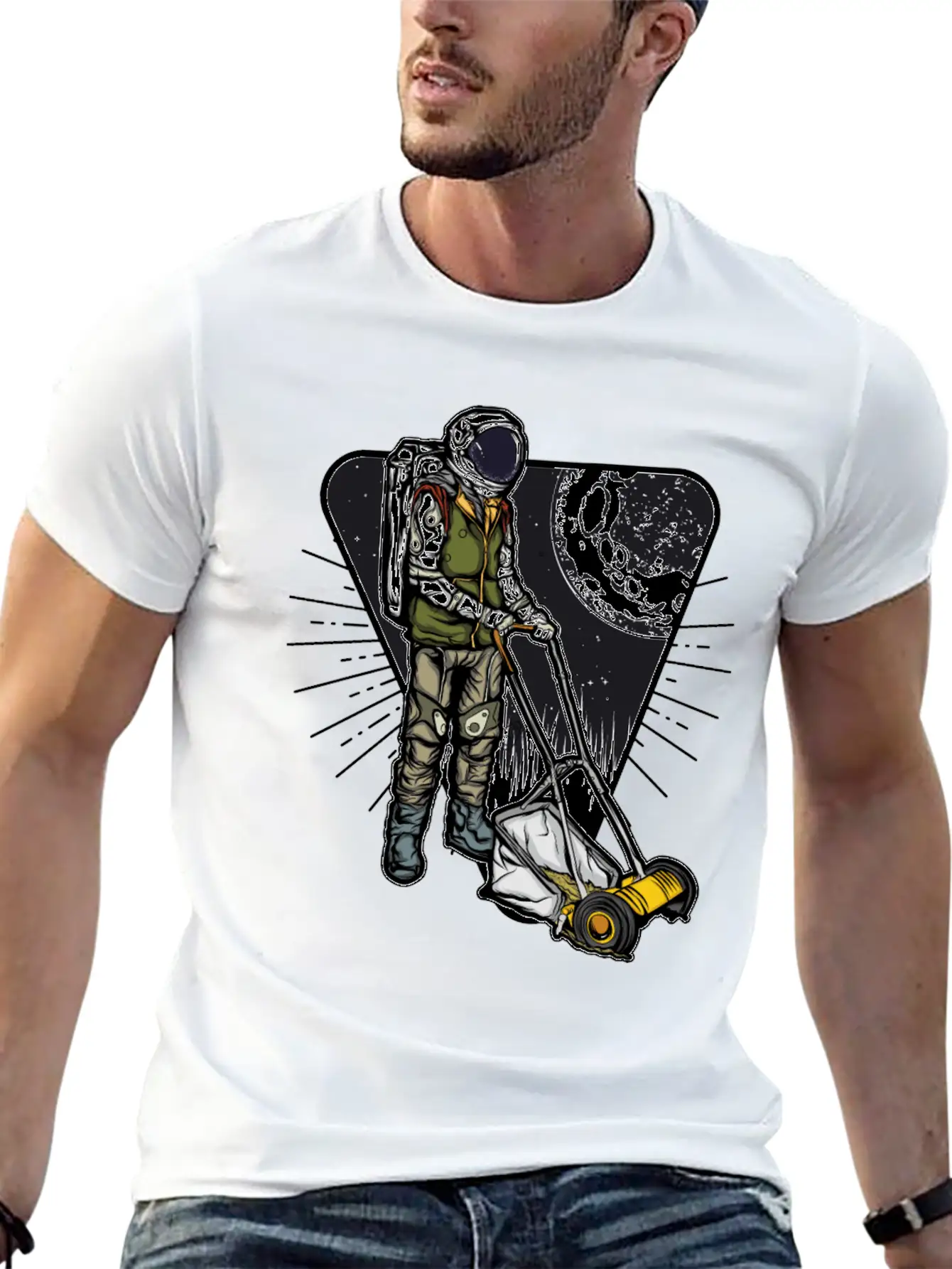 Space Lightweight Cotton T-Shirt – Daily Comfort Graphic Shirt