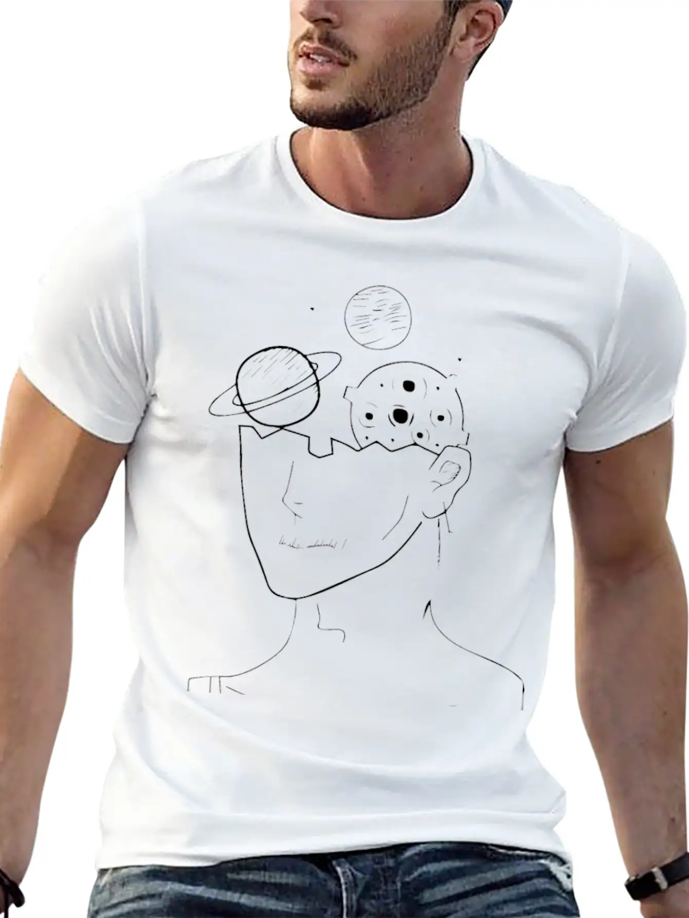SPACE MIND Soft Cotton Short Sleeve Tee – Unisex Wardrobe Staple