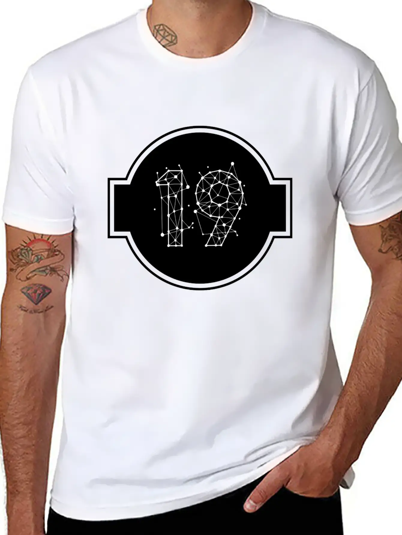 Space Number 19 Essential Cotton Tee For Daily Outfits – Unisex Style