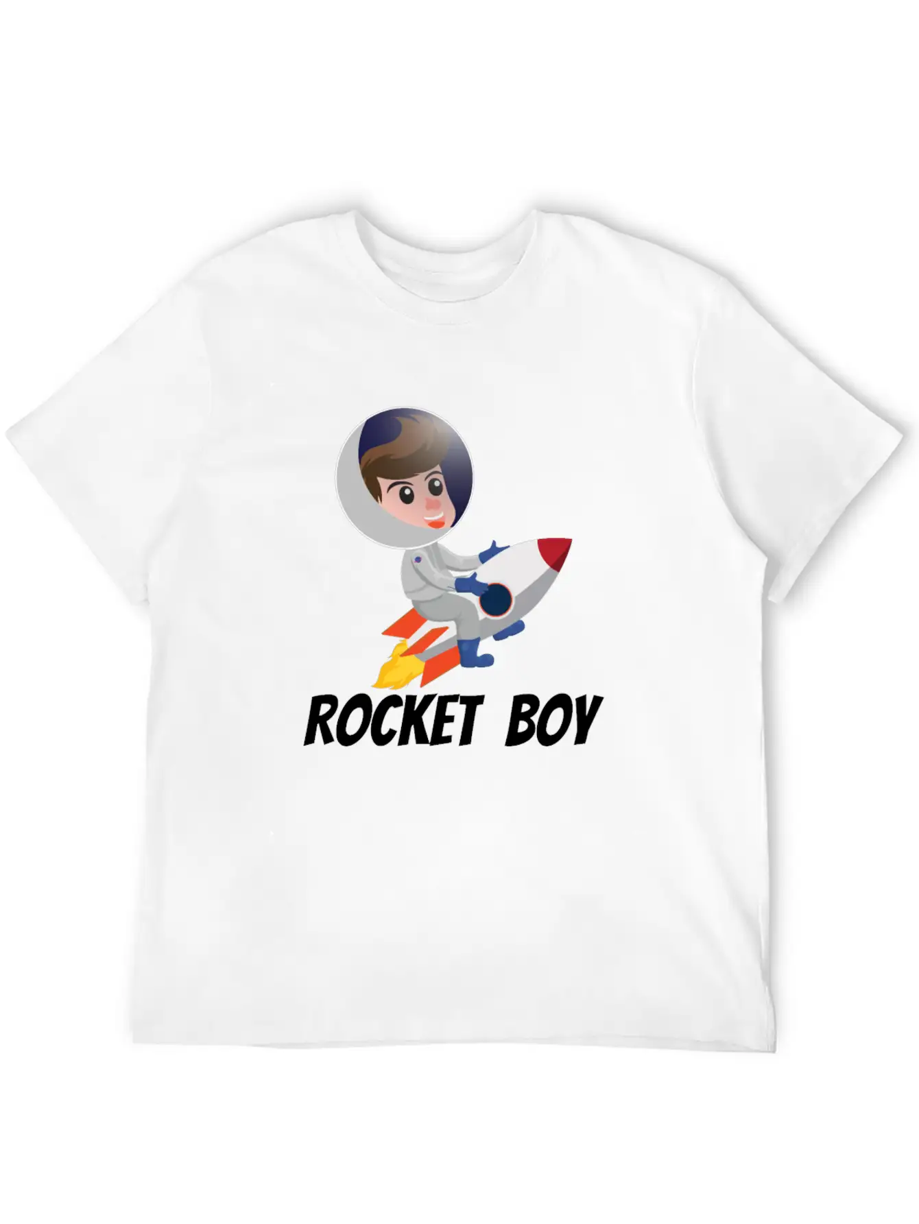 SPACE / ROCKET: Rocket Boy Modern Fit Casual T-Shirt ��� Clean And Versatile Design