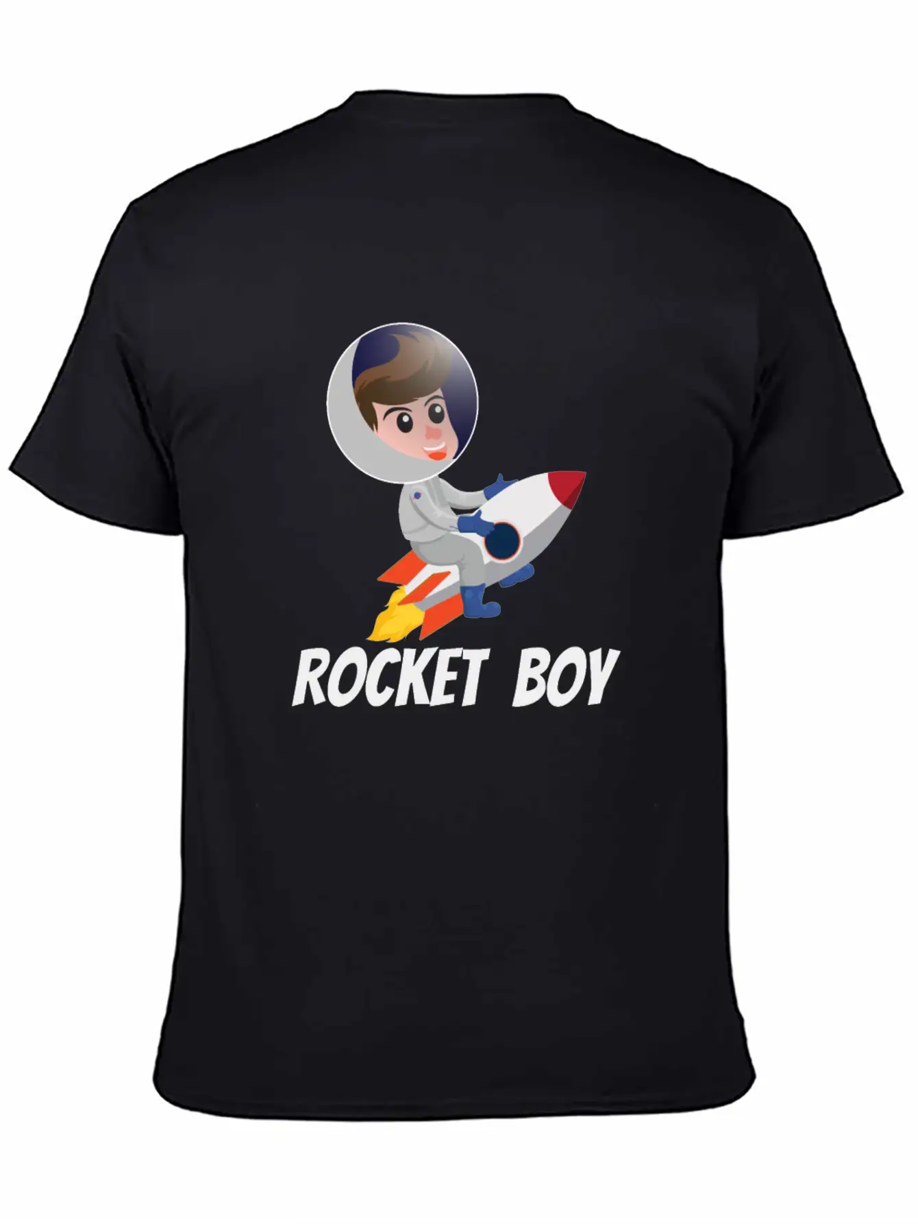 SPACE / ROCKET: Rocket Boy Modern Fit Casual T-Shirt ��� Clean And Versatile Design
