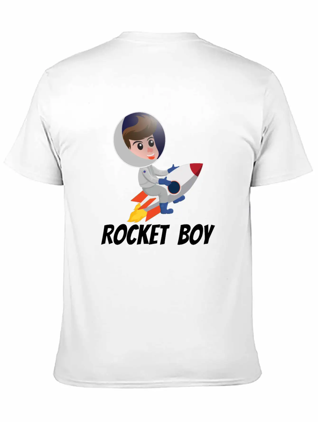 SPACE / ROCKET: Rocket Boy Modern Fit Casual T-Shirt ��� Clean And Versatile Design