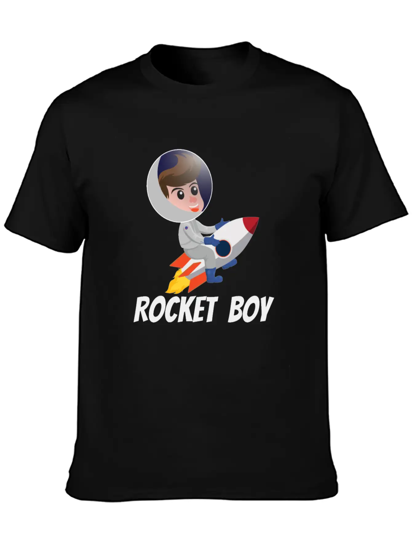 SPACE / ROCKET: Rocket Boy Modern Fit Casual T-Shirt ��� Clean And Versatile Design