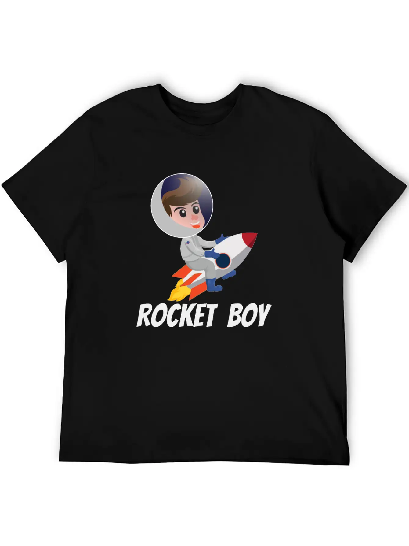 SPACE / ROCKET: Rocket Boy Modern Fit Casual T-Shirt ��� Clean And Versatile Design