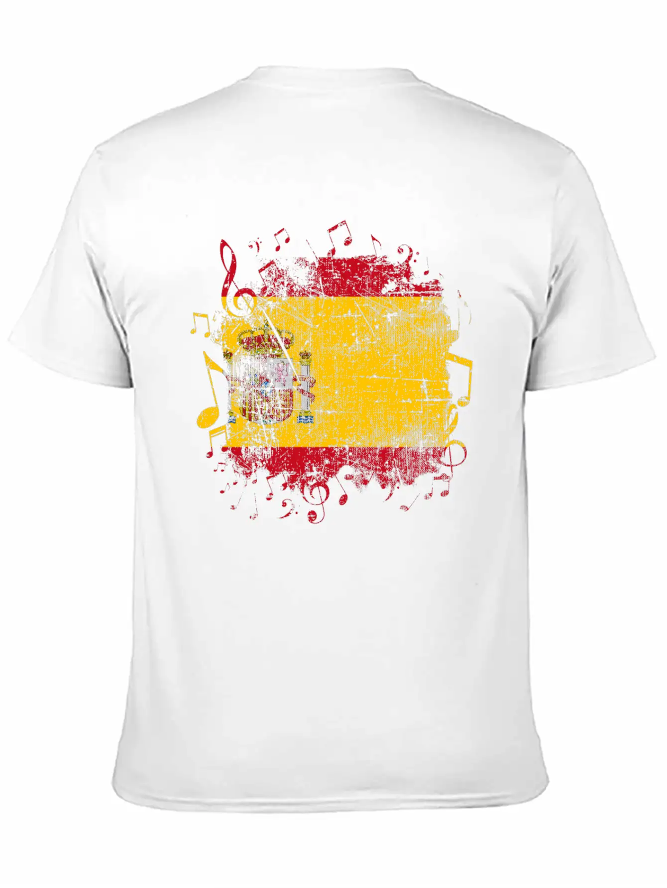Spain Flag Music Lightweight Cotton T-Shirt – Daily Comfort Graphic Shirt