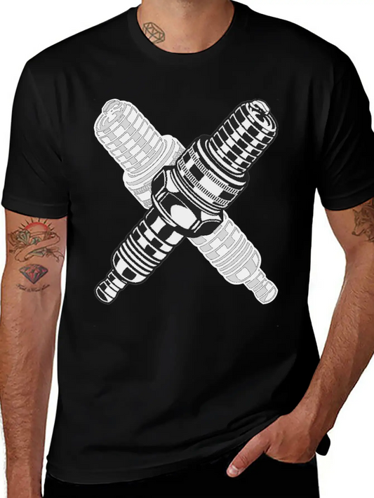 Spark Plug Lightweight Cotton T-Shirt – Daily Comfort Graphic Shirt