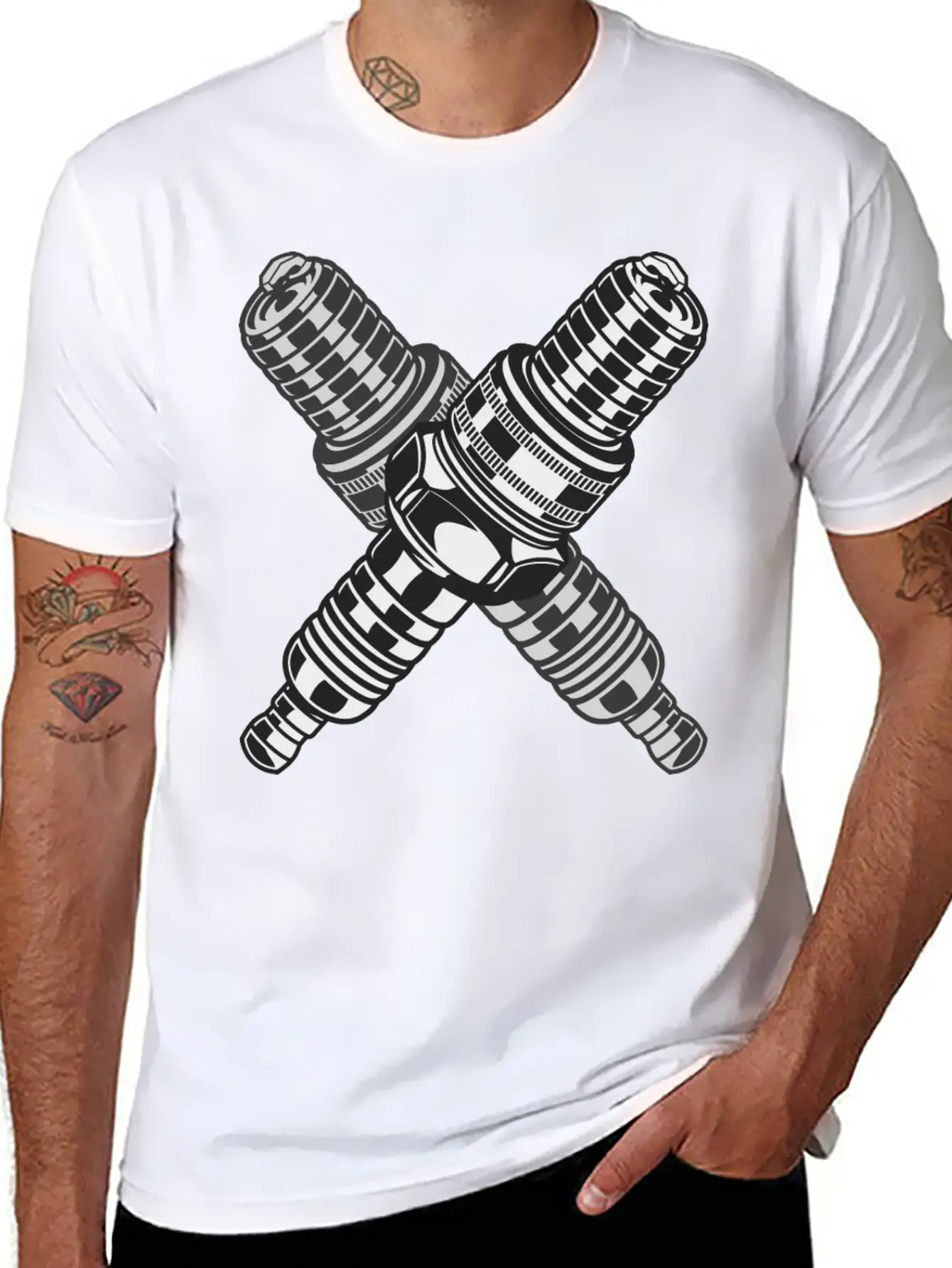 Spark Plug Lightweight Cotton T-Shirt – Daily Comfort Graphic Shirt