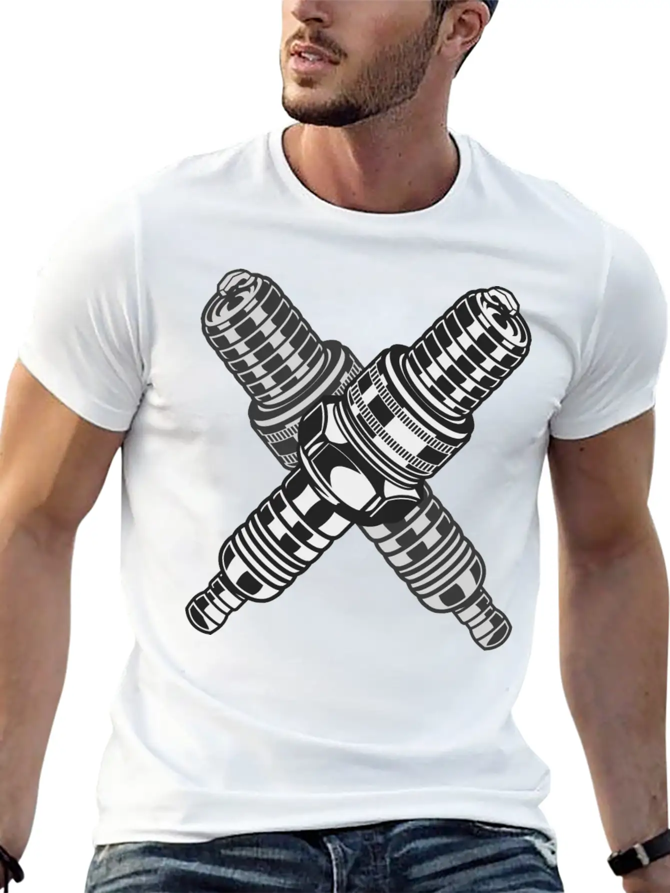 Spark Plug Lightweight Cotton T-Shirt – Daily Comfort Graphic Shirt