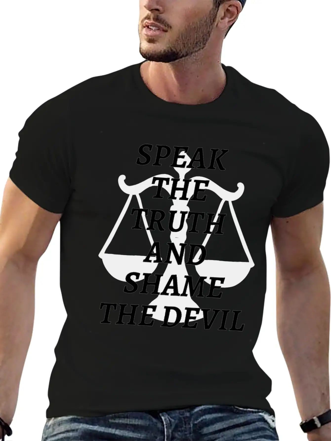Speak The Truth And Shame The Devil Modern Fit Casual T-Shirt – Clean And Versatile Design