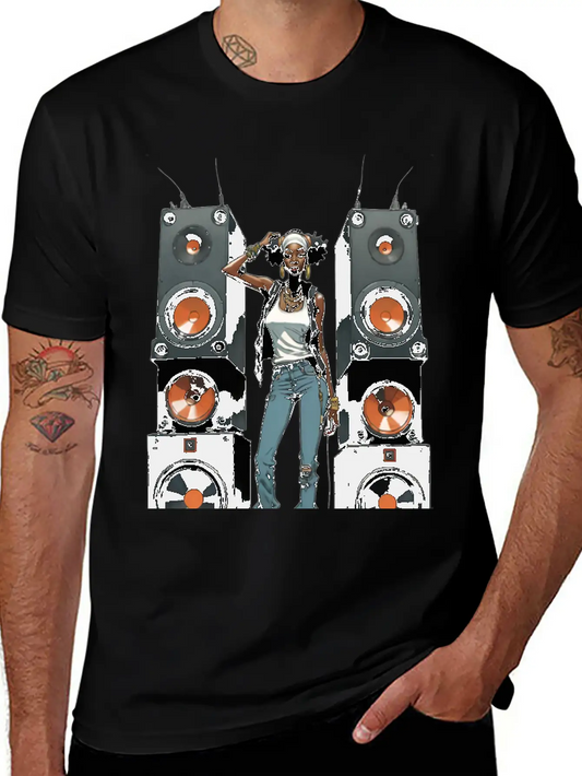 SPEAKER QUEEN 002 Classic Fit Graphic Tee For Daily Comfort – Unisex Cotton Shirt