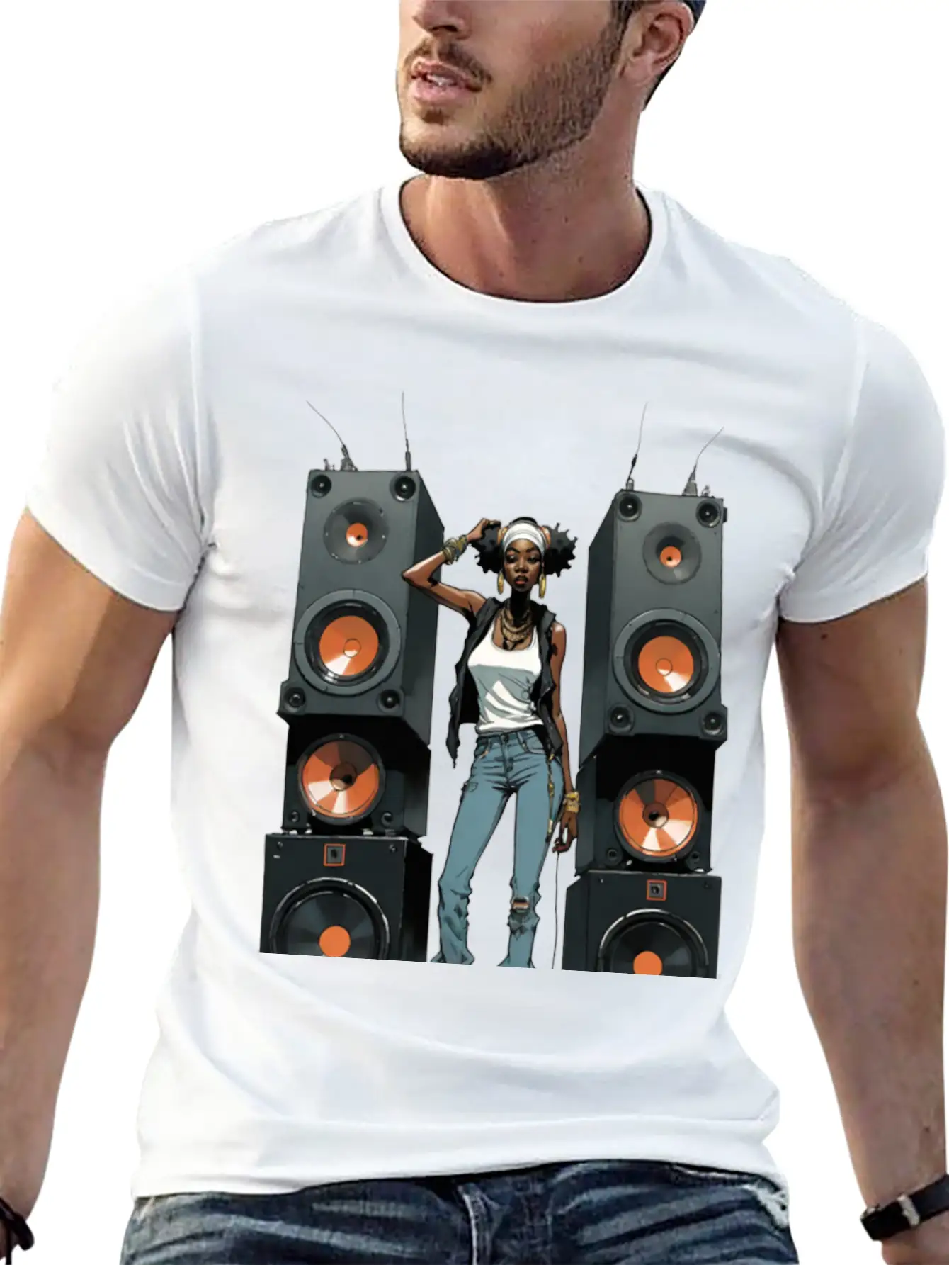 SPEAKER QUEEN 002 Classic Fit Graphic Tee For Daily Comfort – Unisex Cotton Shirt