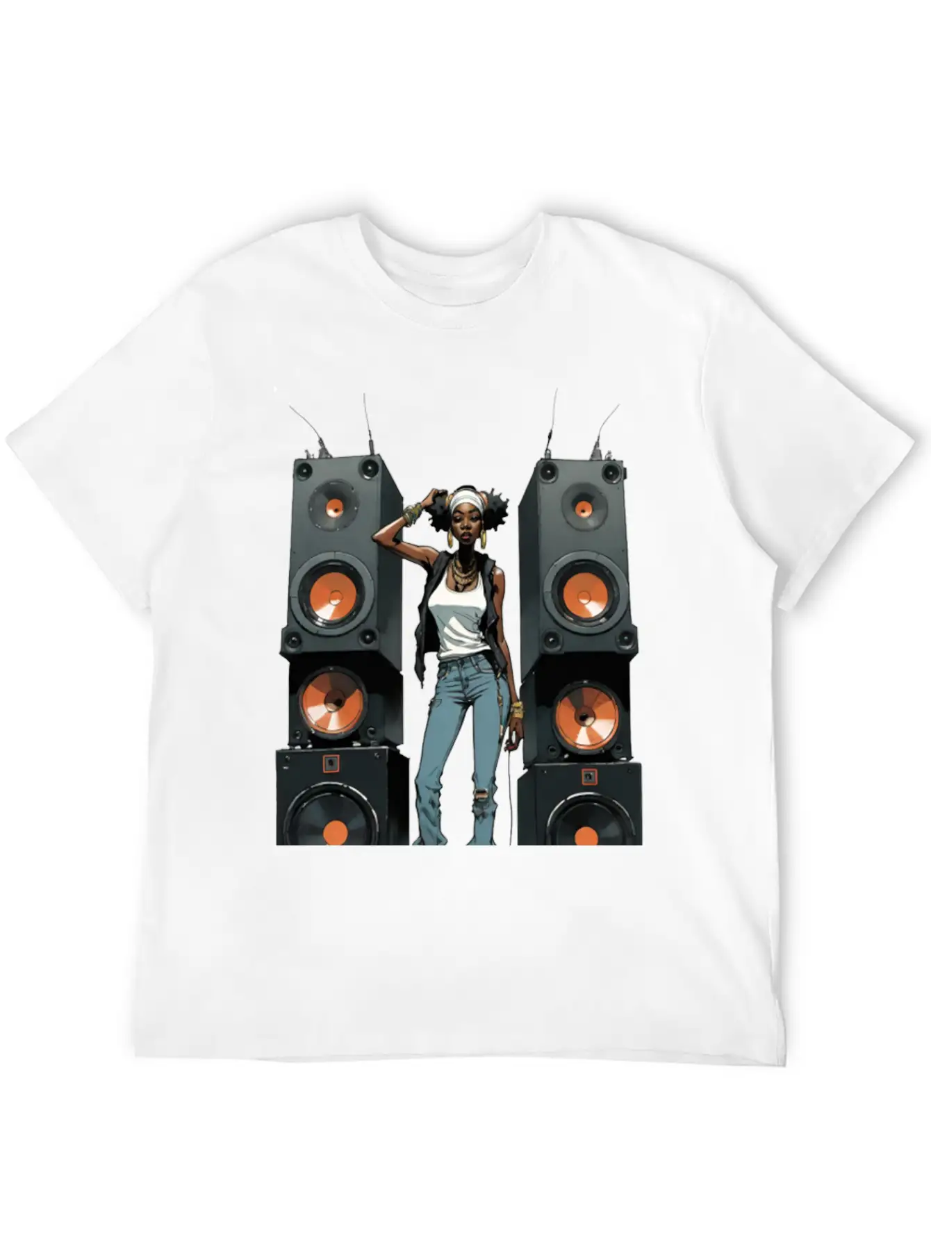 SPEAKER QUEEN 002 Classic Fit Graphic Tee For Daily Comfort – Unisex Cotton Shirt