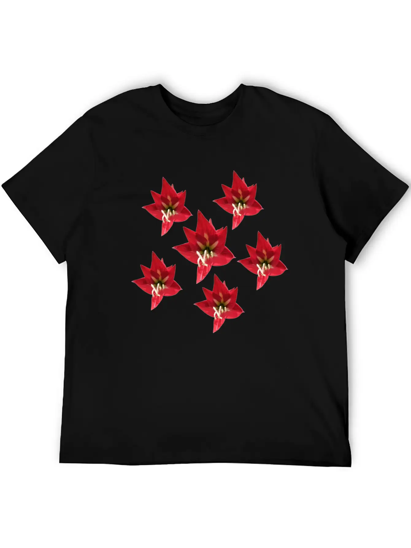 Speaker Red Flower Unisex Casual T-Shirt – Clean Design For Daily Comfort