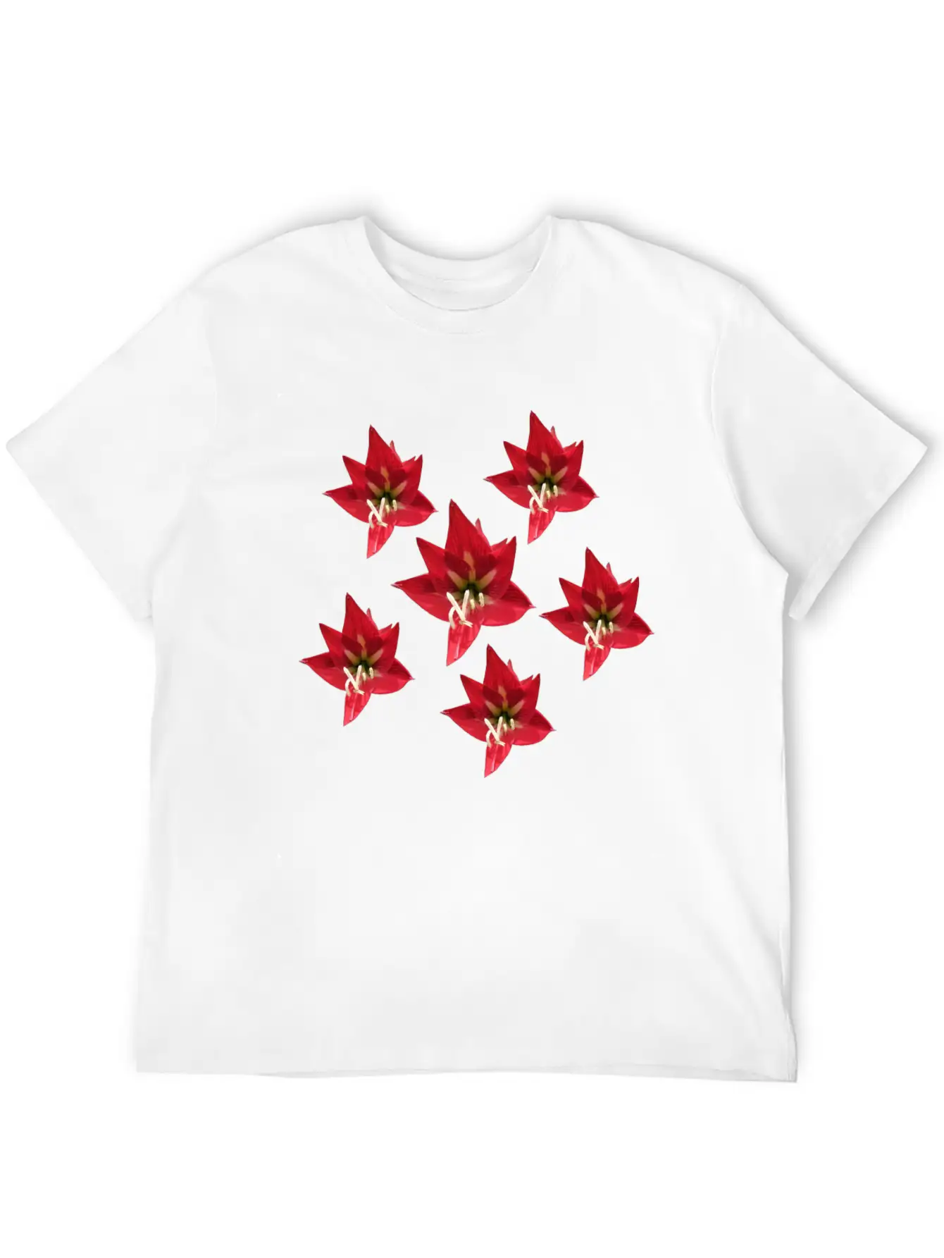Speaker Red Flower Unisex Casual T-Shirt – Clean Design For Daily Comfort