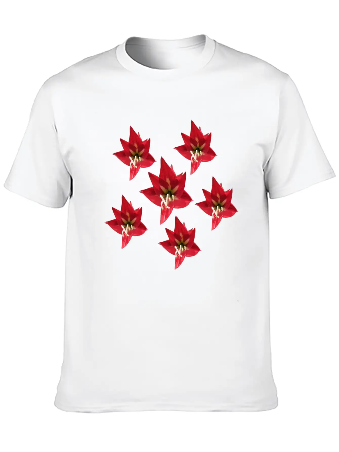 Speaker Red Flower Unisex Casual T-Shirt – Clean Design For Daily Comfort