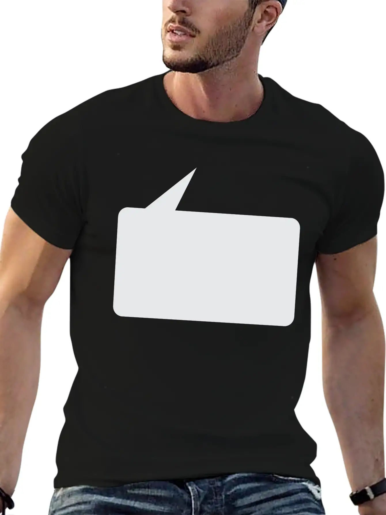 Speech Bubble Balloon, Square Small_1c Essential Cotton Tee For Daily Outfits – Unisex Style