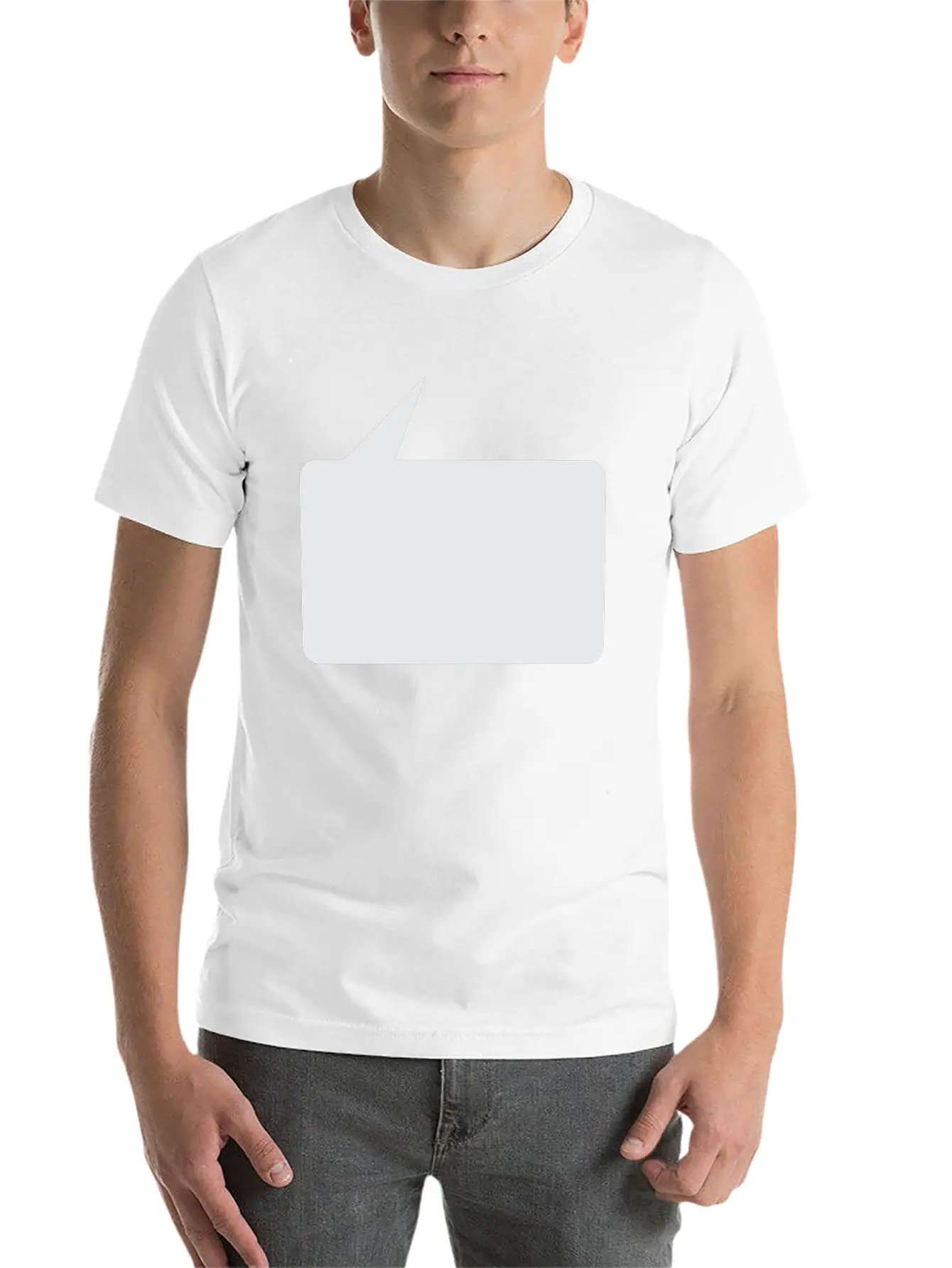 Speech Bubble Balloon, Square Small_1c Essential Cotton Tee For Daily Outfits – Unisex Style