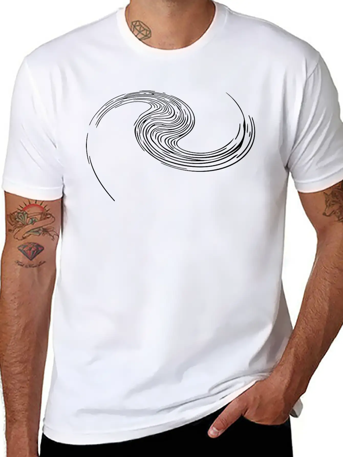 Spiral Geometry - Spiral Galaxy Modern Fit Casual T-Shirt – Clean And Versatile Design