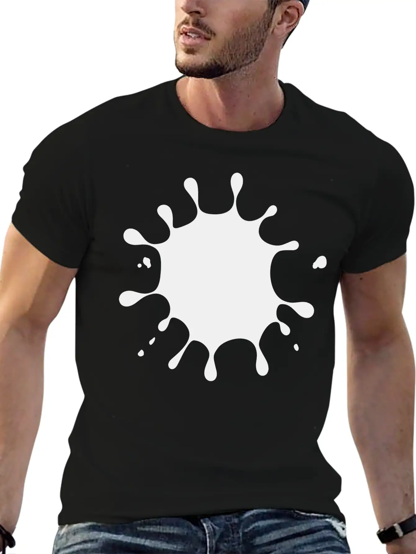 Splash Of Ink Or Color (1c) Modern Fit Casual T-Shirt – Clean And Versatile Design