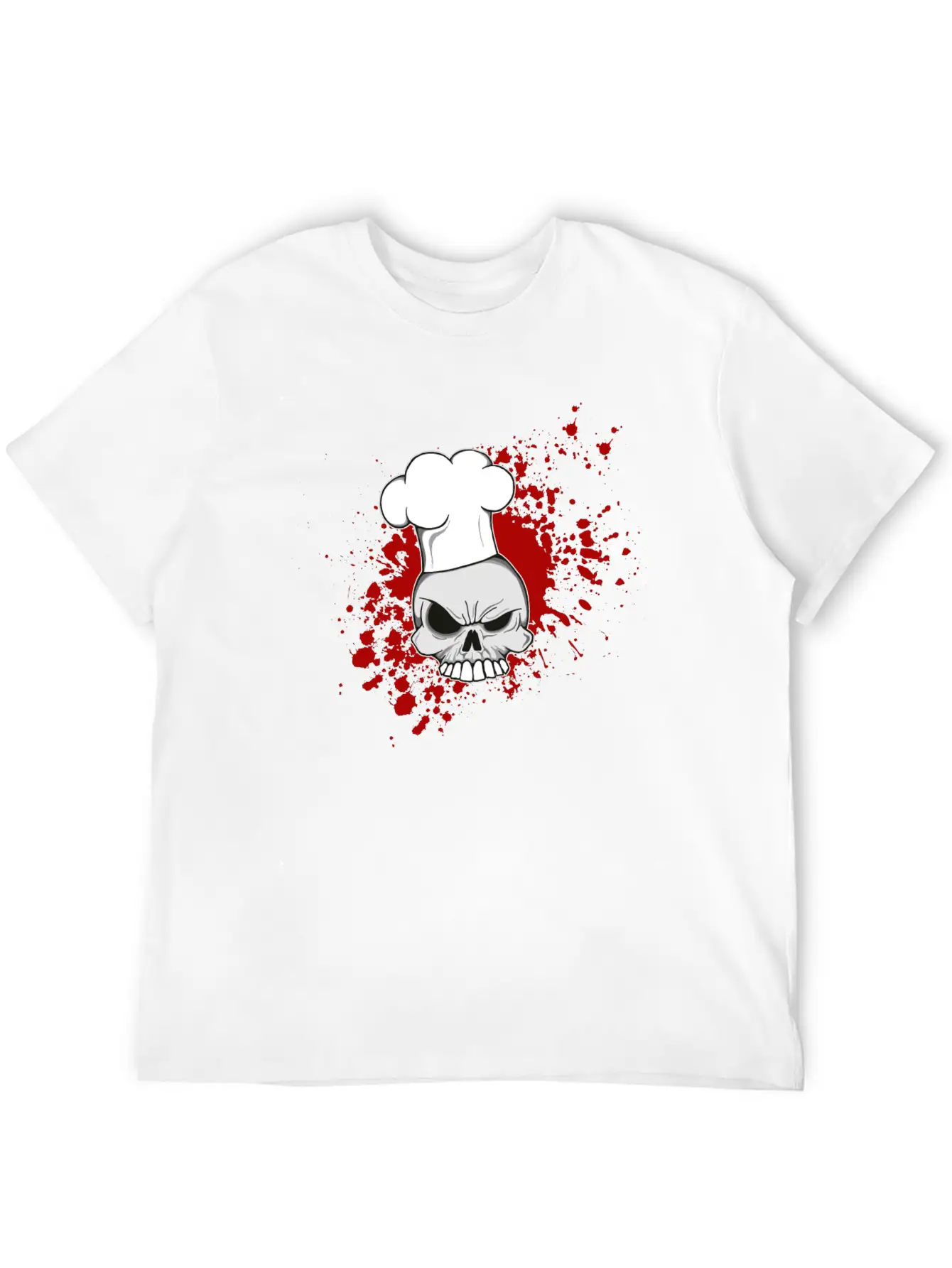 Splatter Skull Cook Lightweight Cotton T-Shirt – Daily Comfort Graphic Shirt