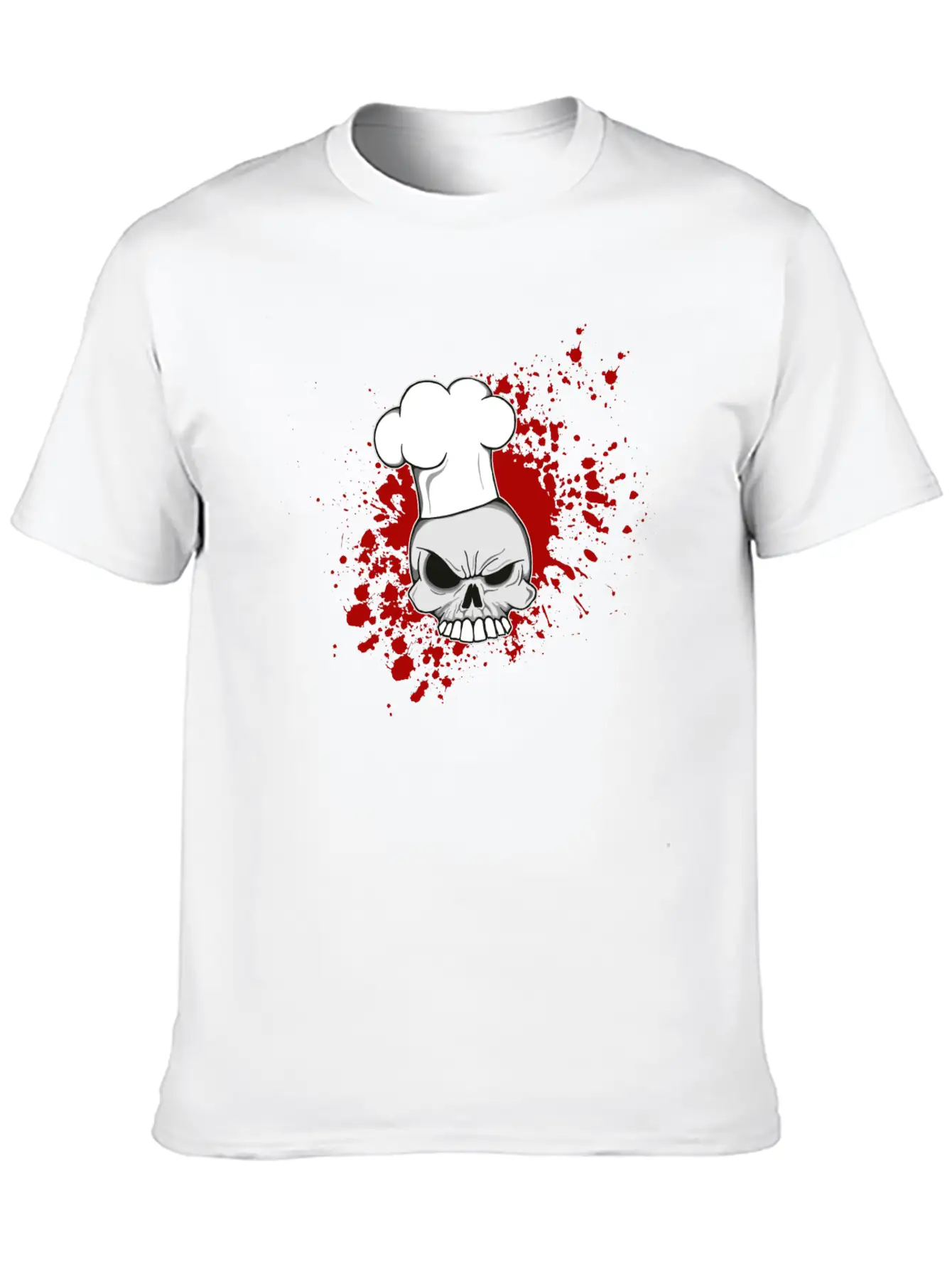 Splatter Skull Cook Lightweight Cotton T-Shirt – Daily Comfort Graphic Shirt