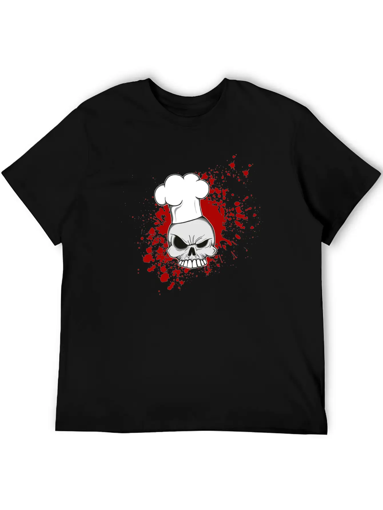 Splatter Skull Cook Lightweight Cotton T-Shirt – Daily Comfort Graphic Shirt